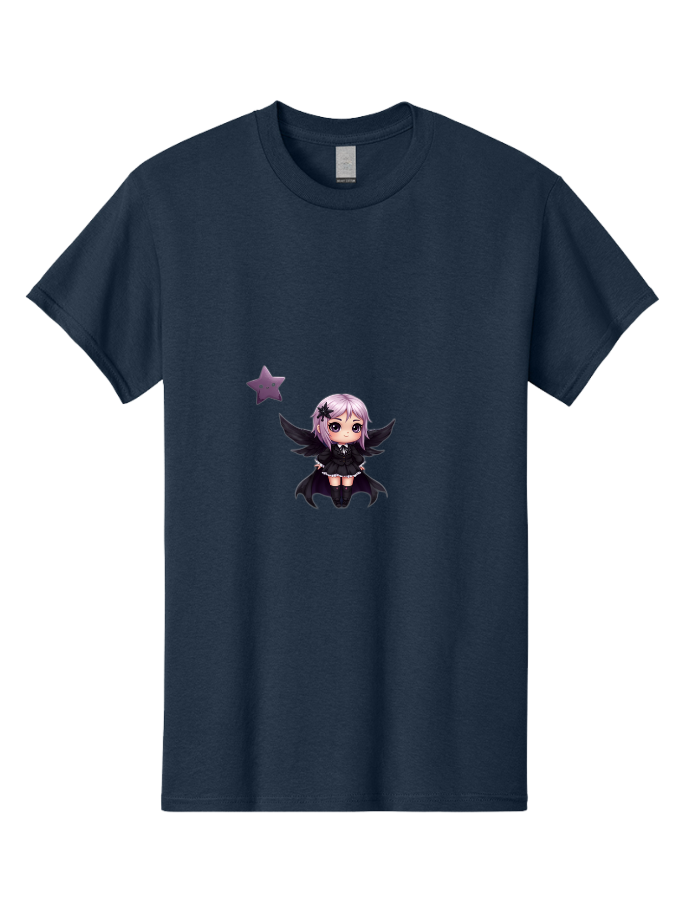Chibi-Girl-With-Wings Men'S Graphic Tee, 100% Cotton, Comfortable Casual Summer Wear, Machine Washable, Vintage Camera, Old Camera, Antique Camera, Black Camera, Classic Photography, Photography Equipment, Nostalgic Device, Film Camera, Baj392