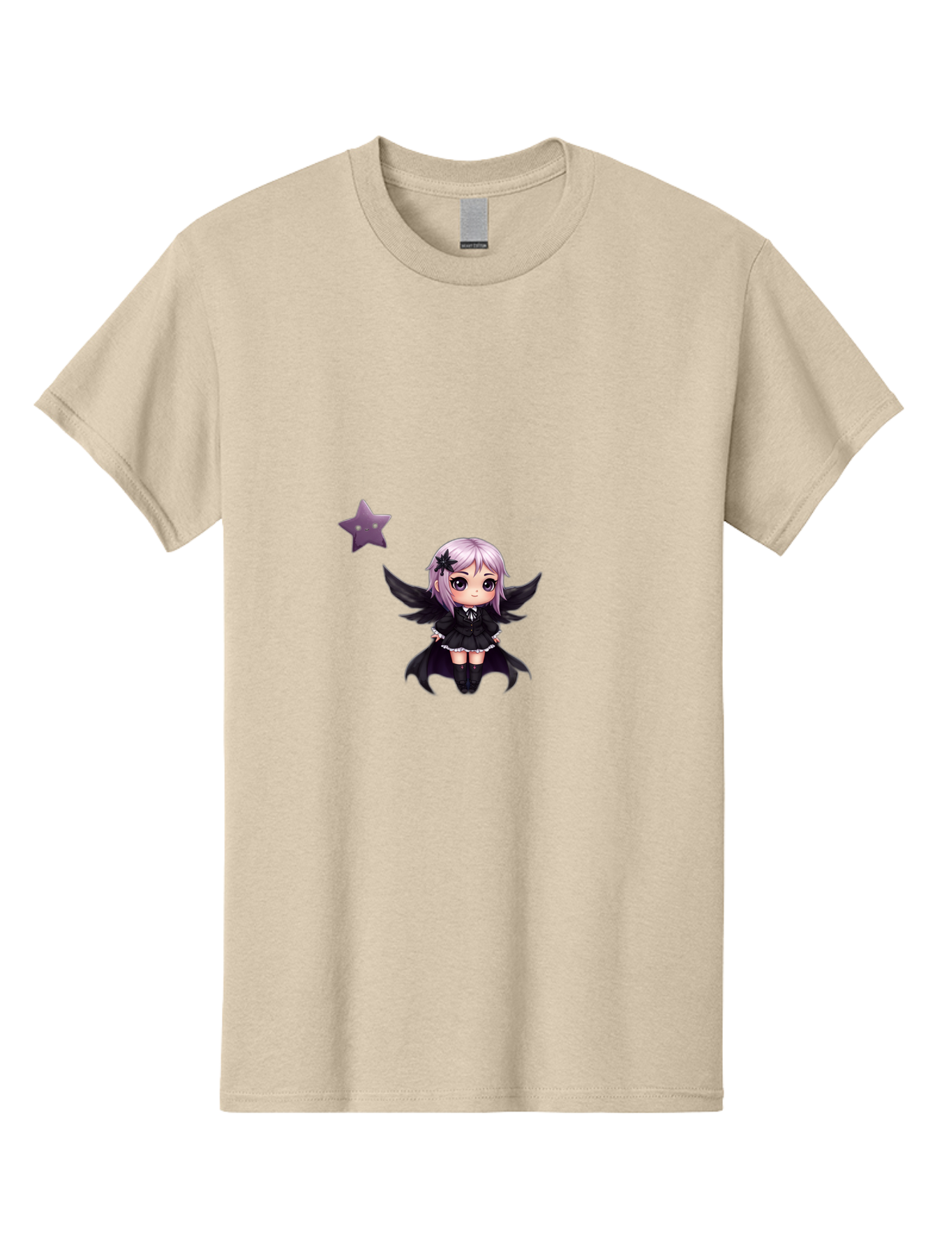 Chibi-Girl-With-Wings Men'S Graphic Tee, 100% Cotton, Comfortable Casual Summer Wear, Machine Washable, Vintage Camera, Old Camera, Antique Camera, Black Camera, Classic Photography, Photography Equipment, Nostalgic Device, Film Camera, Baj392