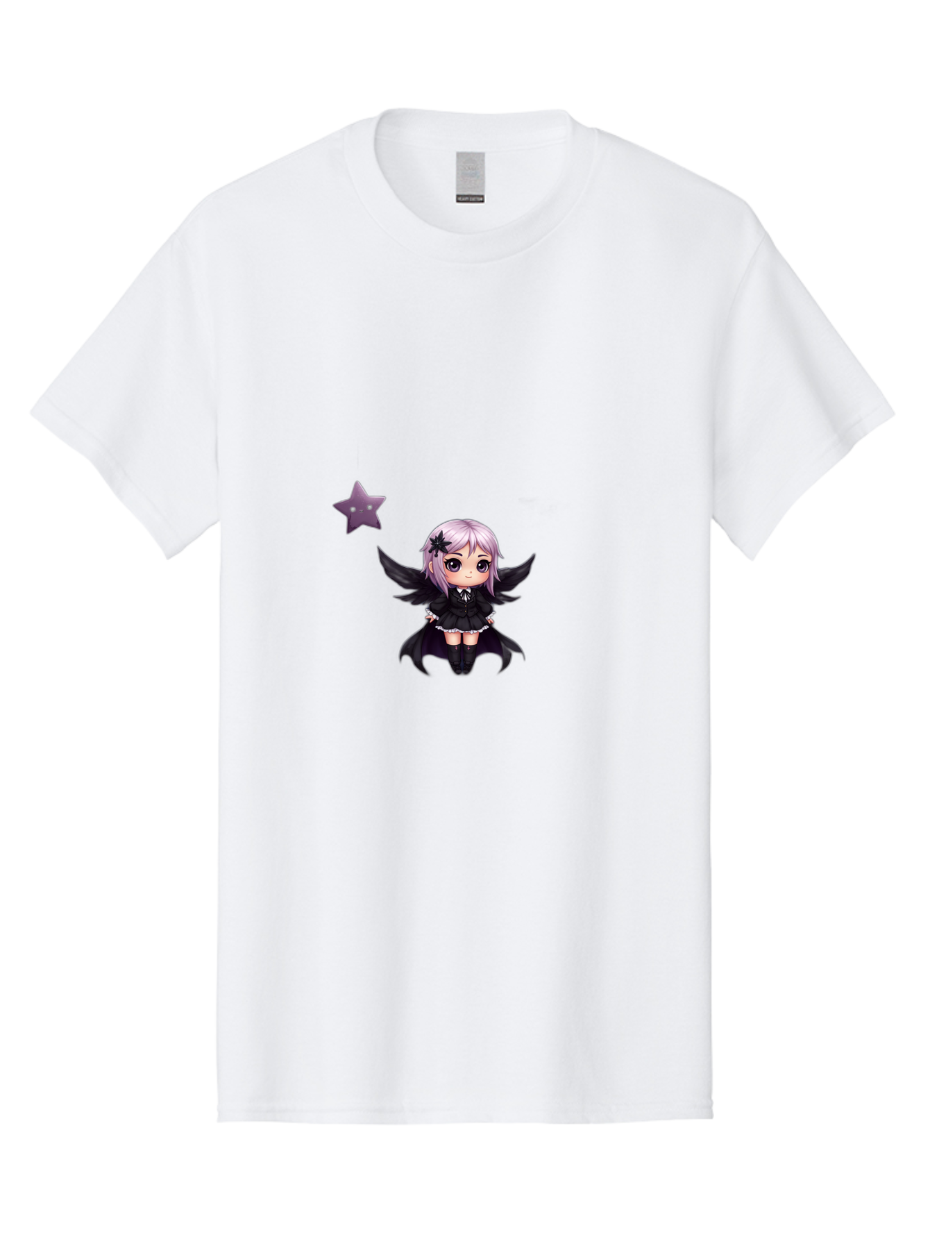 Chibi-Girl-With-Wings Men'S Graphic Tee, 100% Cotton, Comfortable Casual Summer Wear, Machine Washable, Vintage Camera, Old Camera, Antique Camera, Black Camera, Classic Photography, Photography Equipment, Nostalgic Device, Film Camera, Baj392