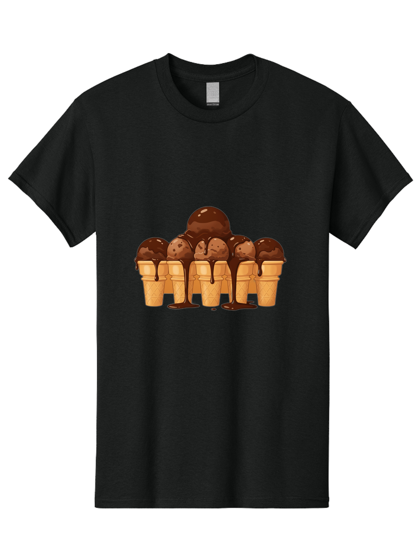 Chocolate-Ice-Cream-Cones-1 Men'S Graphic Tee, 100% Cotton, Comfortable Casual Summer Wear, Machine Washable, Vintage Camera, Old Camera, Antique Camera, Black Camera, Classic Photography, Photography Equipment, Nostalgic Device, Film Camera, Baj393