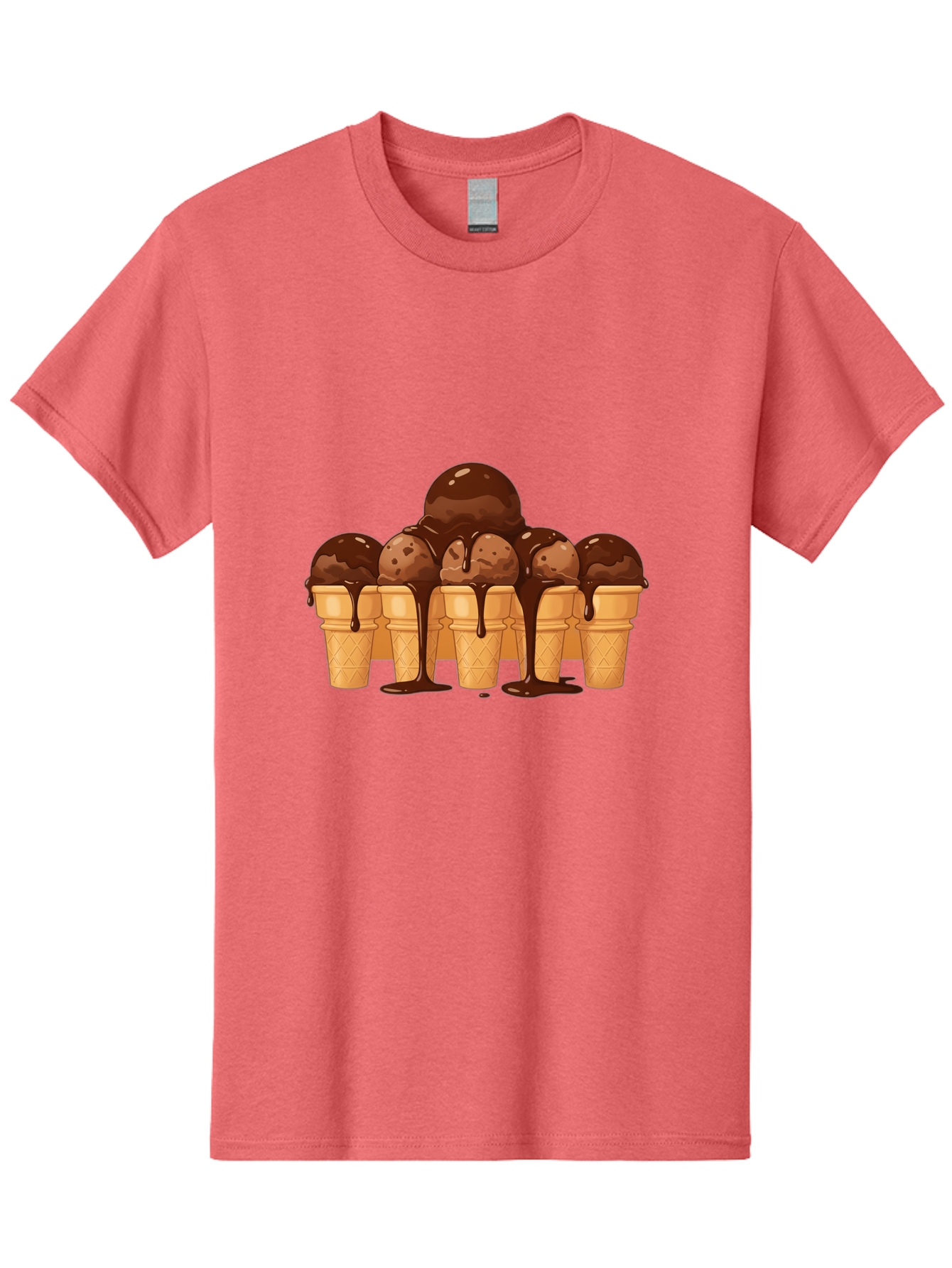 Chocolate-Ice-Cream-Cones-1 Men'S Graphic Tee, 100% Cotton, Comfortable Casual Summer Wear, Machine Washable, Vintage Camera, Old Camera, Antique Camera, Black Camera, Classic Photography, Photography Equipment, Nostalgic Device, Film Camera, Baj393