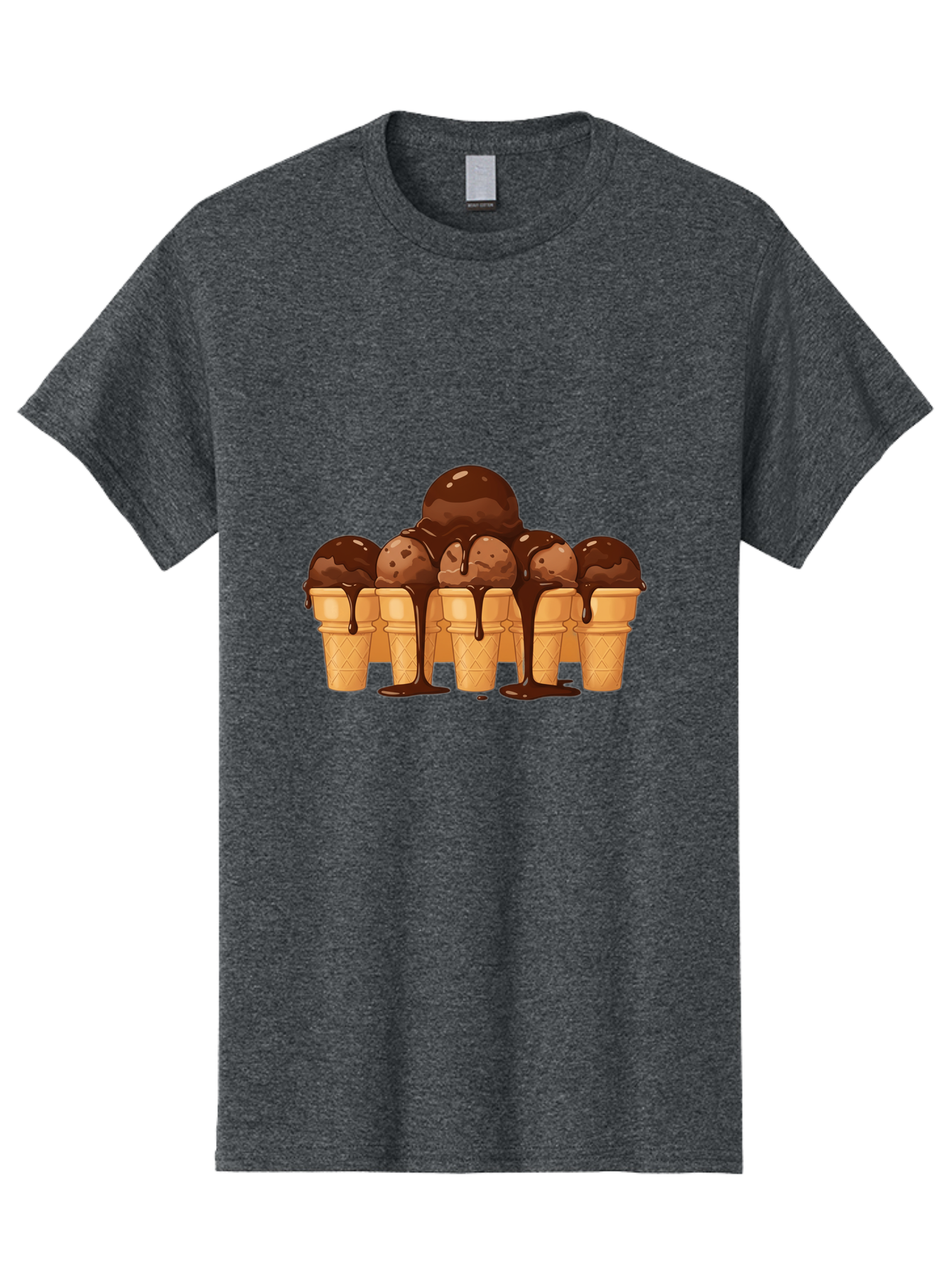 Chocolate-Ice-Cream-Cones-1 Men'S Graphic Tee, 100% Cotton, Comfortable Casual Summer Wear, Machine Washable, Vintage Camera, Old Camera, Antique Camera, Black Camera, Classic Photography, Photography Equipment, Nostalgic Device, Film Camera, Baj393