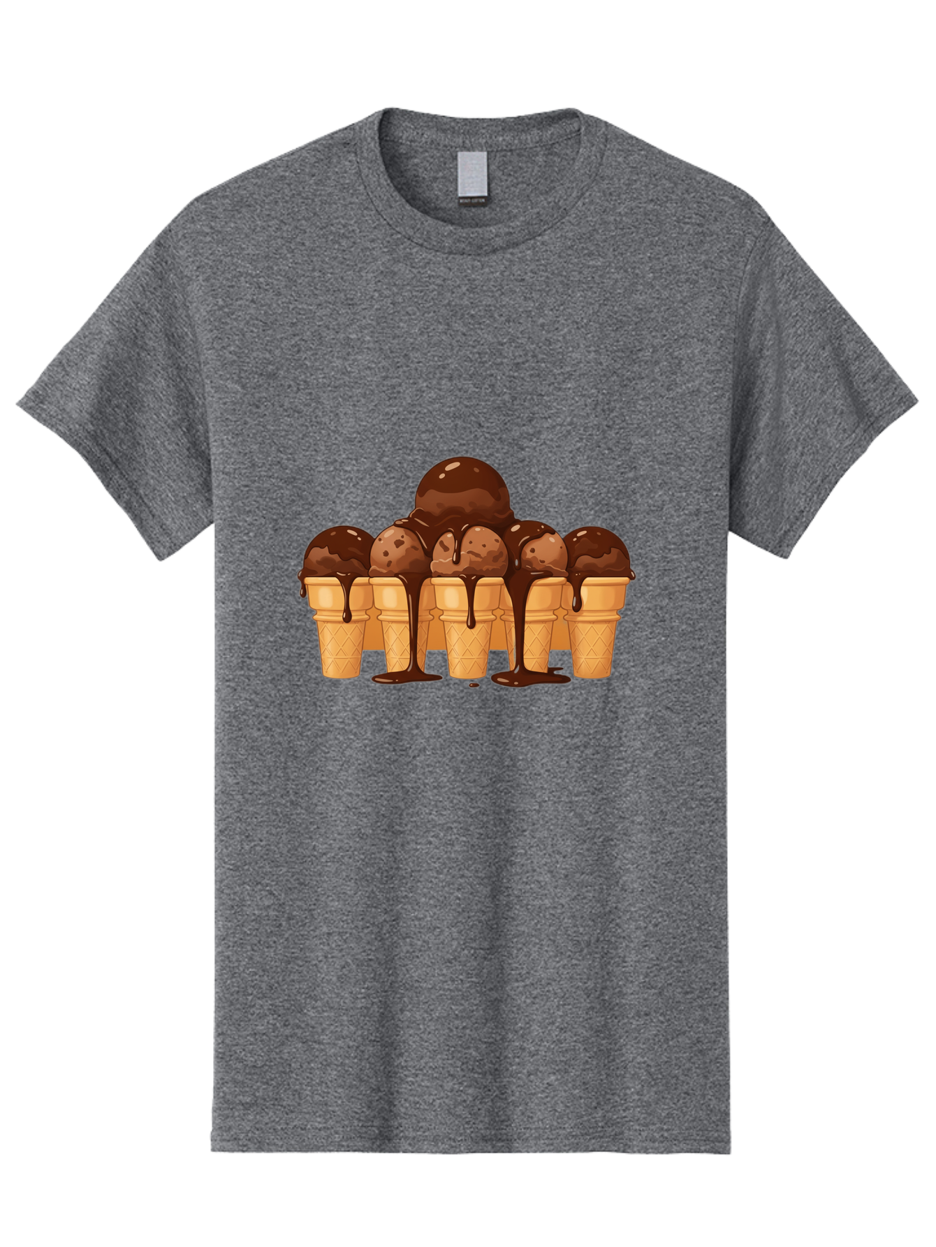 Chocolate-Ice-Cream-Cones-1 Men'S Graphic Tee, 100% Cotton, Comfortable Casual Summer Wear, Machine Washable, Vintage Camera, Old Camera, Antique Camera, Black Camera, Classic Photography, Photography Equipment, Nostalgic Device, Film Camera, Baj393