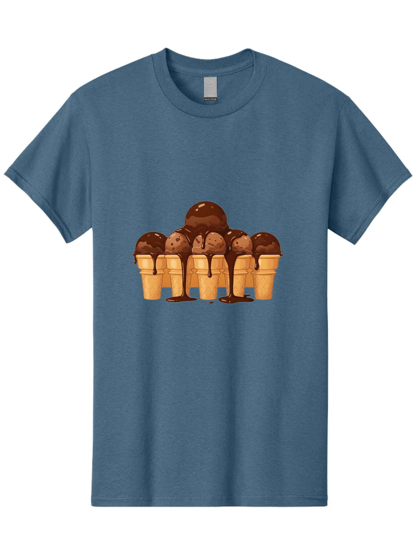 Chocolate-Ice-Cream-Cones-1 Men'S Graphic Tee, 100% Cotton, Comfortable Casual Summer Wear, Machine Washable, Vintage Camera, Old Camera, Antique Camera, Black Camera, Classic Photography, Photography Equipment, Nostalgic Device, Film Camera, Baj393
