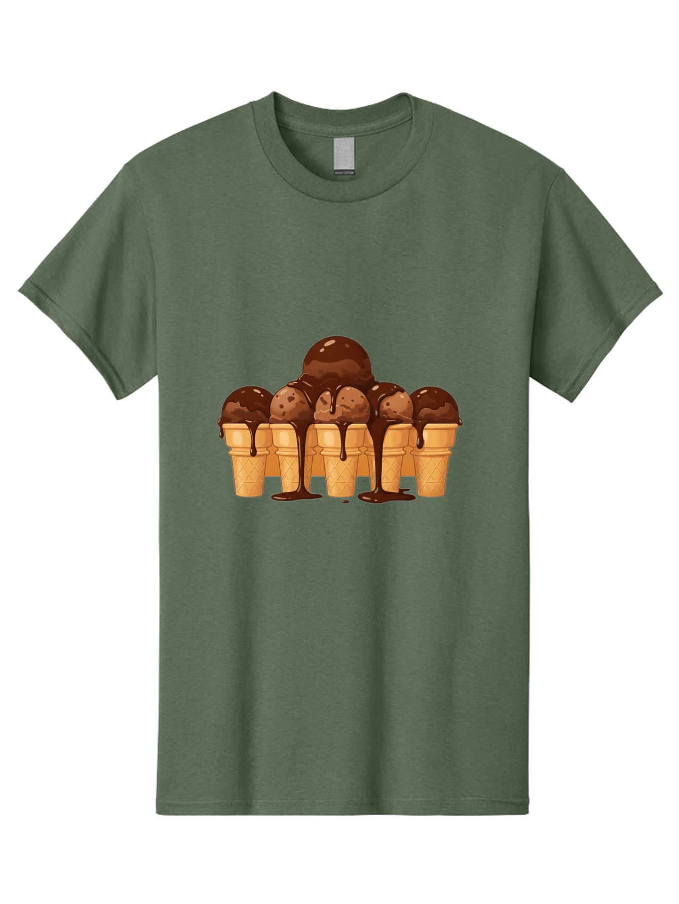 Chocolate-Ice-Cream-Cones-1 Men'S Graphic Tee, 100% Cotton, Comfortable Casual Summer Wear, Machine Washable, Vintage Camera, Old Camera, Antique Camera, Black Camera, Classic Photography, Photography Equipment, Nostalgic Device, Film Camera, Baj393
