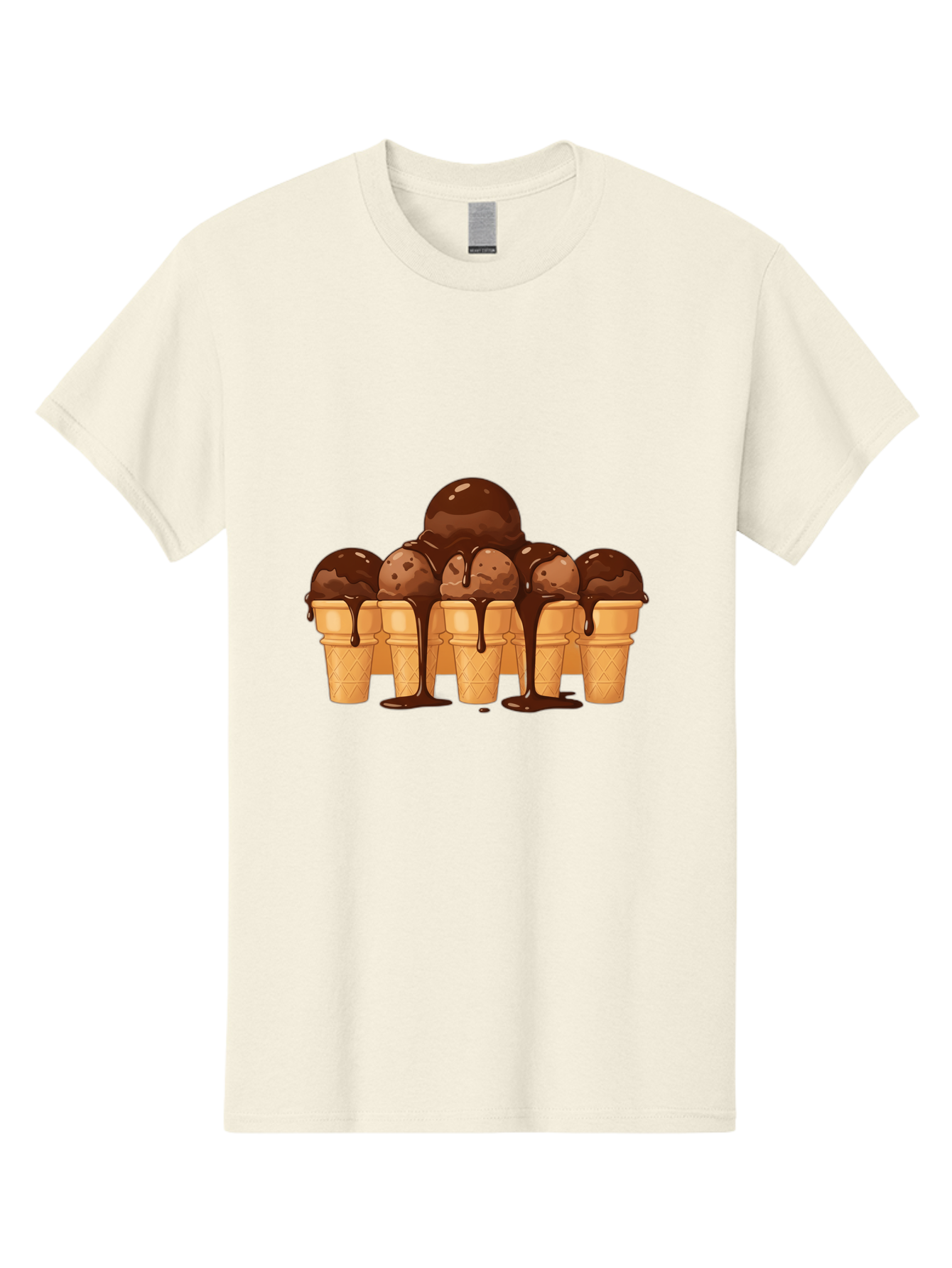 Chocolate-Ice-Cream-Cones-1 Men'S Graphic Tee, 100% Cotton, Comfortable Casual Summer Wear, Machine Washable, Vintage Camera, Old Camera, Antique Camera, Black Camera, Classic Photography, Photography Equipment, Nostalgic Device, Film Camera, Baj393