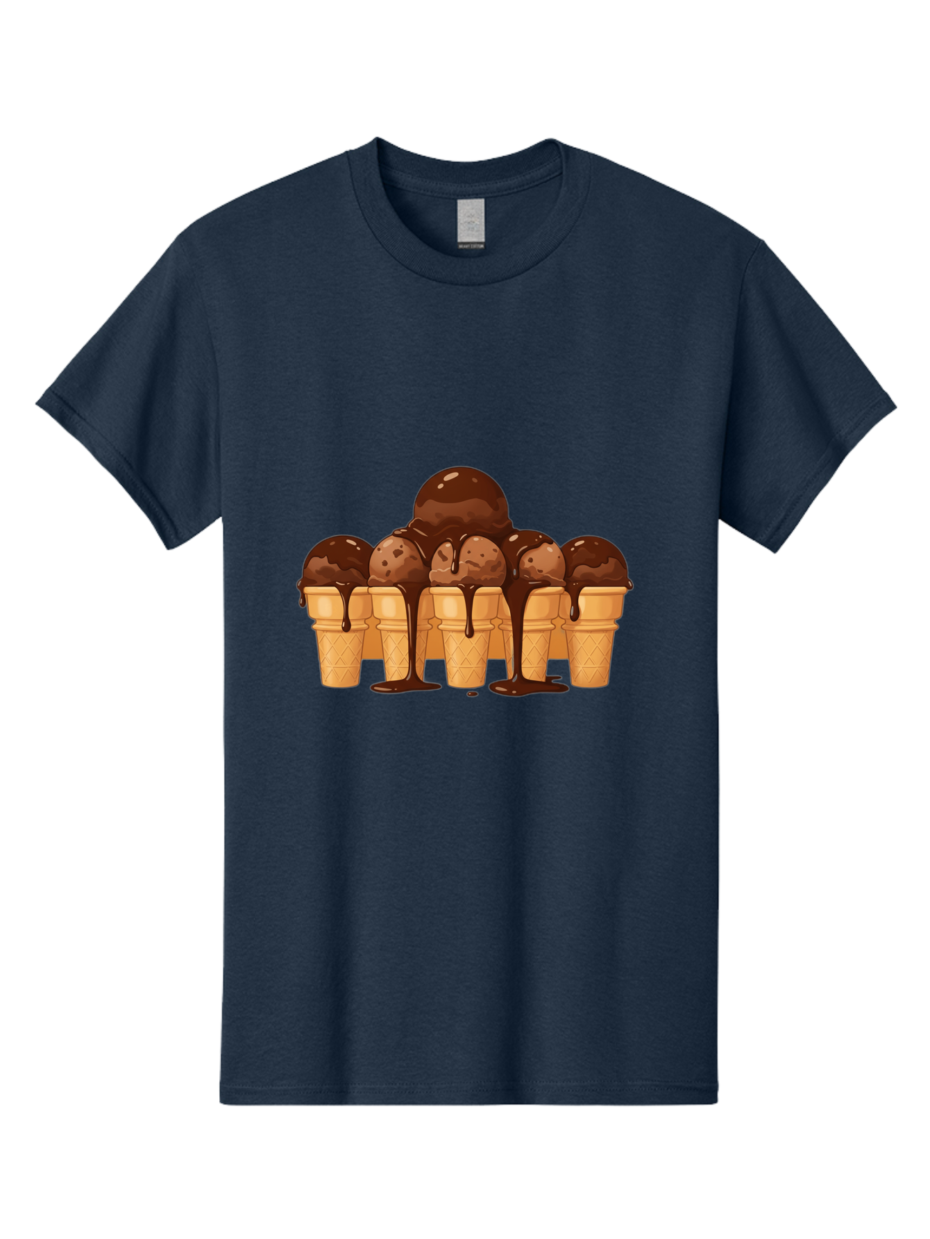 Chocolate-Ice-Cream-Cones-1 Men'S Graphic Tee, 100% Cotton, Comfortable Casual Summer Wear, Machine Washable, Vintage Camera, Old Camera, Antique Camera, Black Camera, Classic Photography, Photography Equipment, Nostalgic Device, Film Camera, Baj393