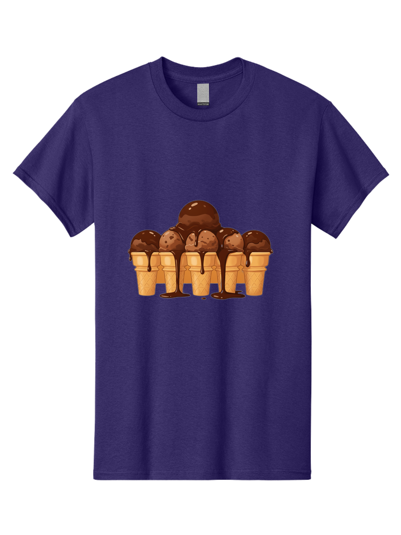 Chocolate-Ice-Cream-Cones-1 Men'S Graphic Tee, 100% Cotton, Comfortable Casual Summer Wear, Machine Washable, Vintage Camera, Old Camera, Antique Camera, Black Camera, Classic Photography, Photography Equipment, Nostalgic Device, Film Camera, Baj393