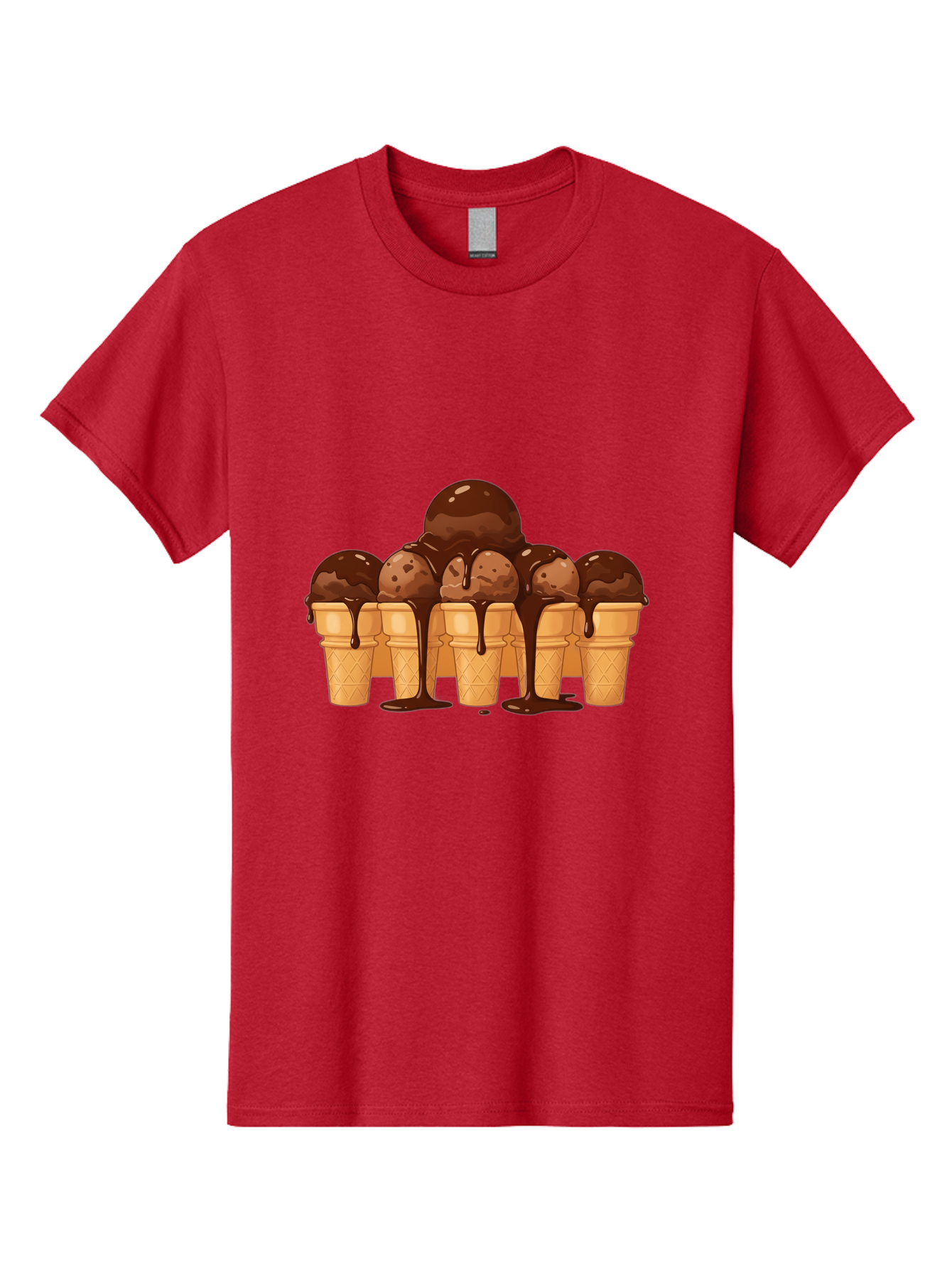 Chocolate-Ice-Cream-Cones-1 Men'S Graphic Tee, 100% Cotton, Comfortable Casual Summer Wear, Machine Washable, Vintage Camera, Old Camera, Antique Camera, Black Camera, Classic Photography, Photography Equipment, Nostalgic Device, Film Camera, Baj393