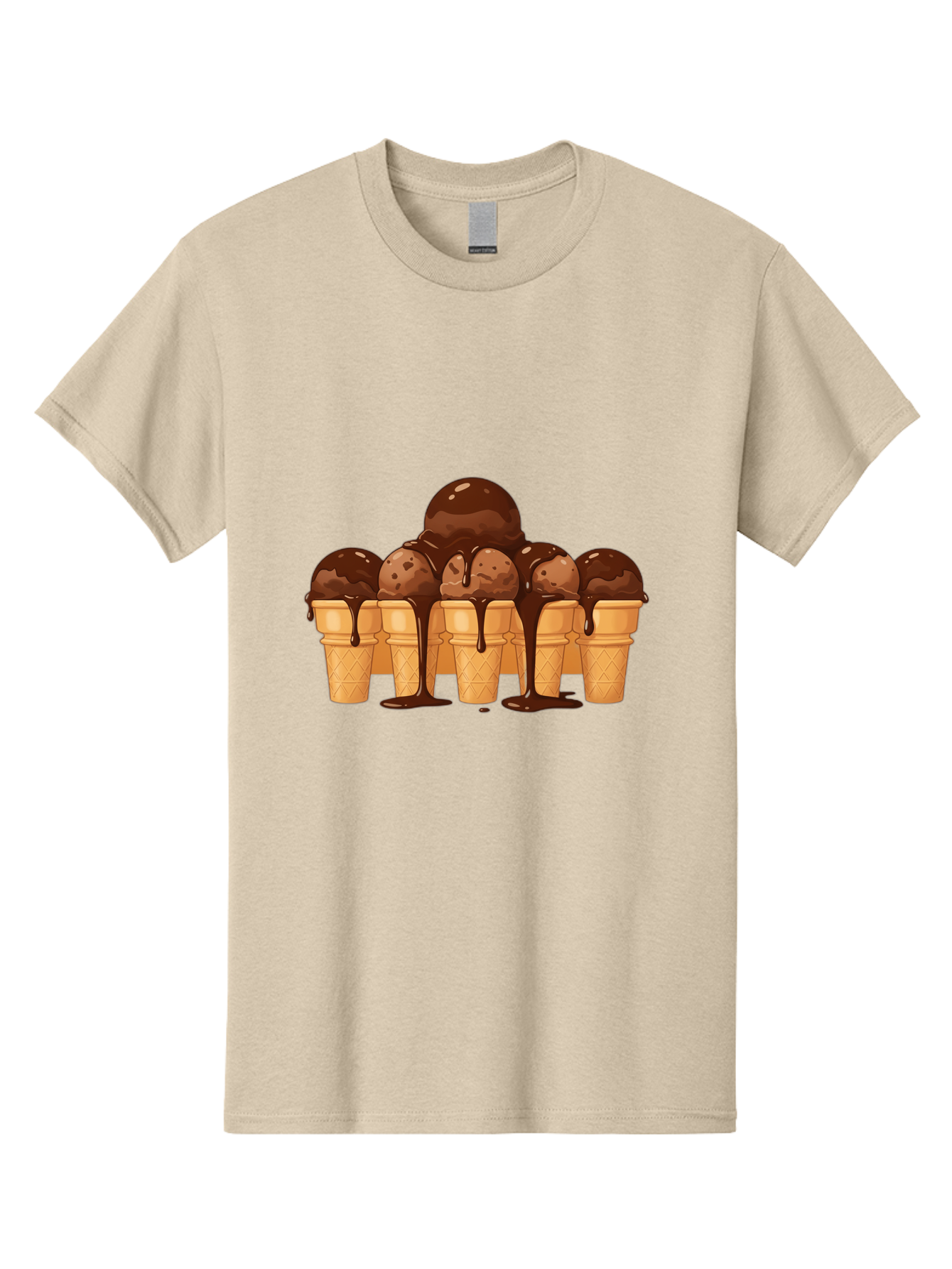 Chocolate-Ice-Cream-Cones-1 Men'S Graphic Tee, 100% Cotton, Comfortable Casual Summer Wear, Machine Washable, Vintage Camera, Old Camera, Antique Camera, Black Camera, Classic Photography, Photography Equipment, Nostalgic Device, Film Camera, Baj393