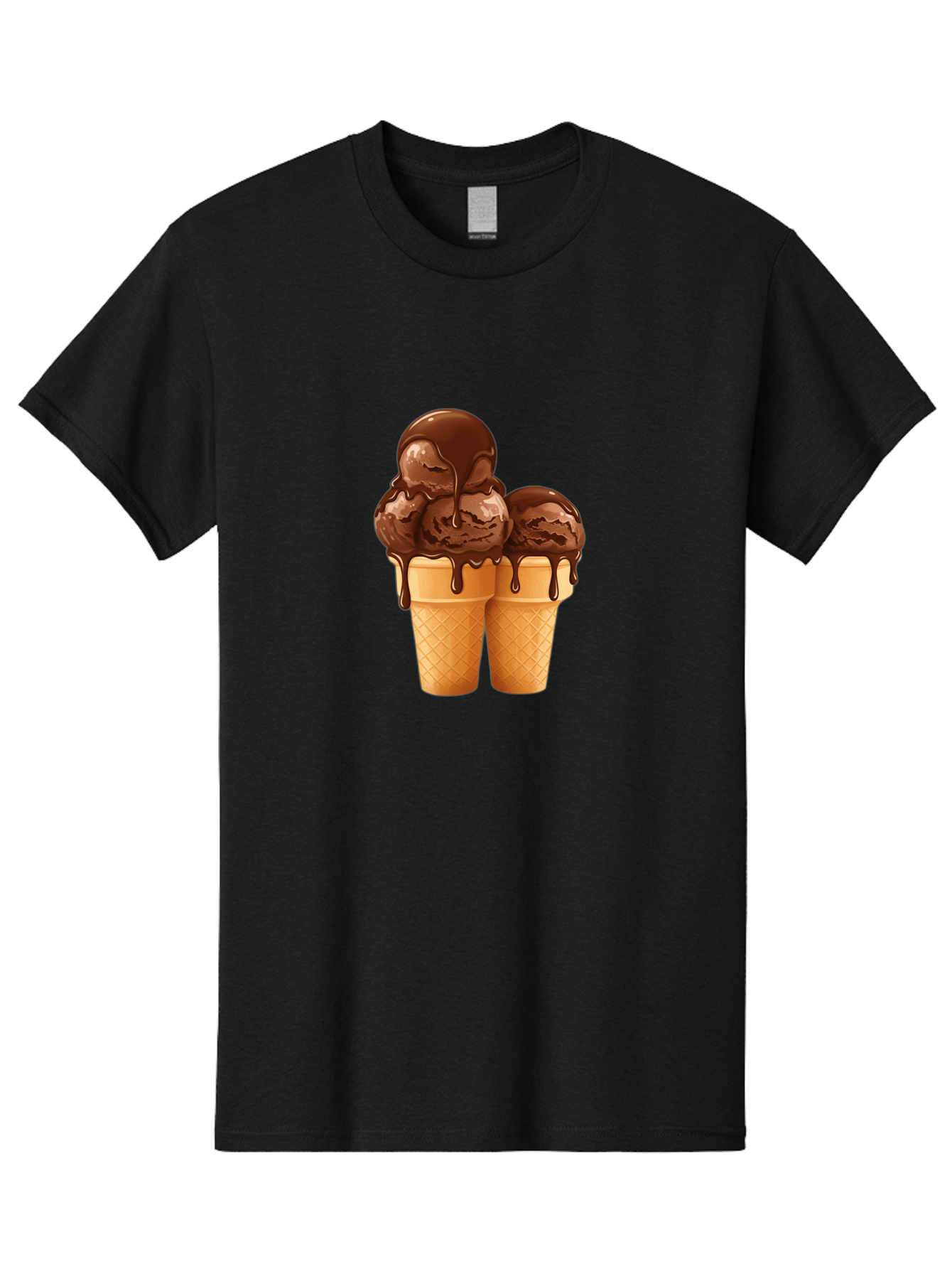Chocolate-Ice-Cream-Cones Men'S Graphic Tee, 100% Cotton, Comfortable Casual Summer Wear, Machine Washable, Vintage Camera, Old Camera, Antique Camera, Black Camera, Classic Photography, Photography Equipment, Nostalgic Device, Film Camera, Baj394