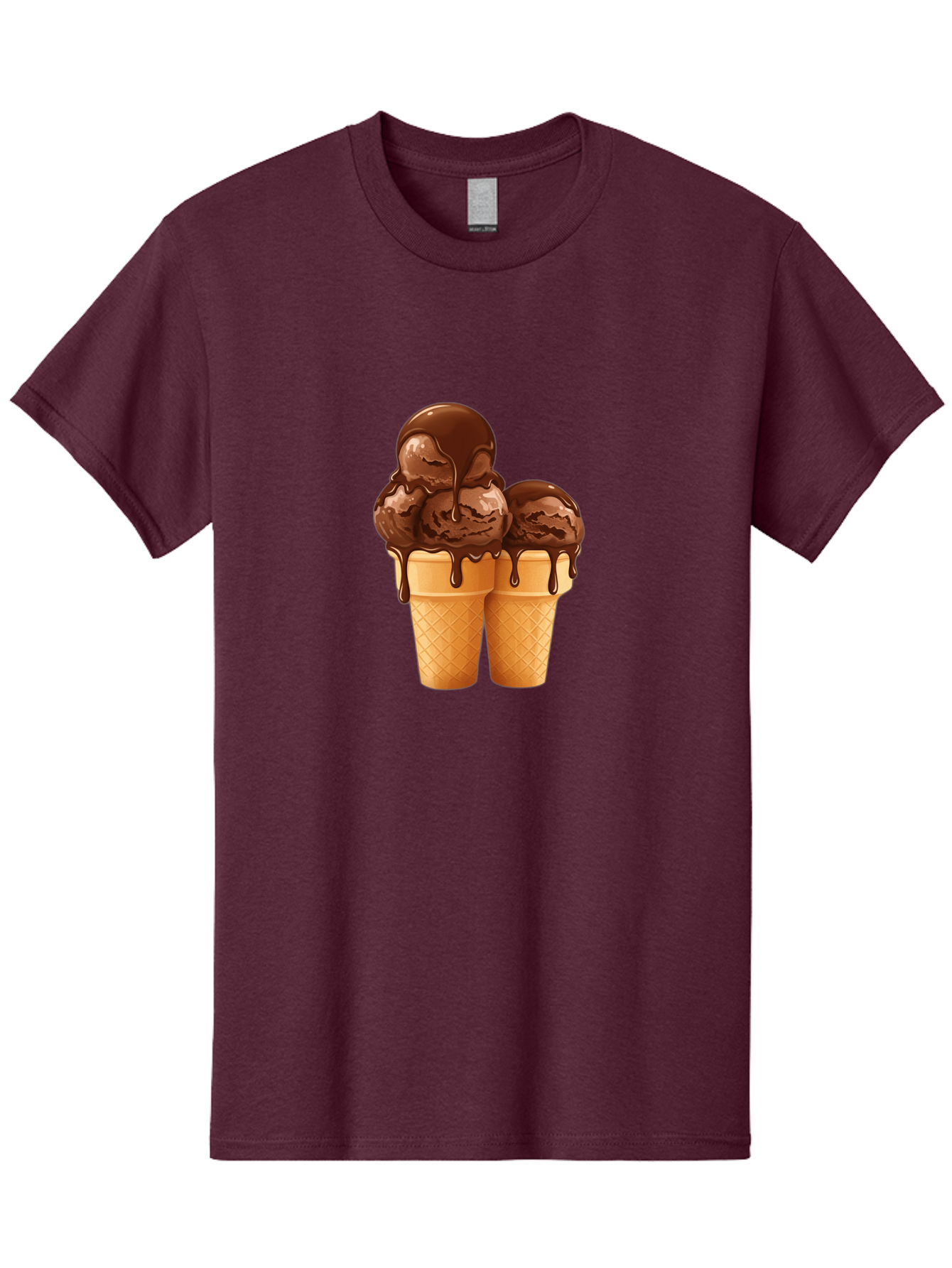 Chocolate-Ice-Cream-Cones Men'S Graphic Tee, 100% Cotton, Comfortable Casual Summer Wear, Machine Washable, Vintage Camera, Old Camera, Antique Camera, Black Camera, Classic Photography, Photography Equipment, Nostalgic Device, Film Camera, Baj394