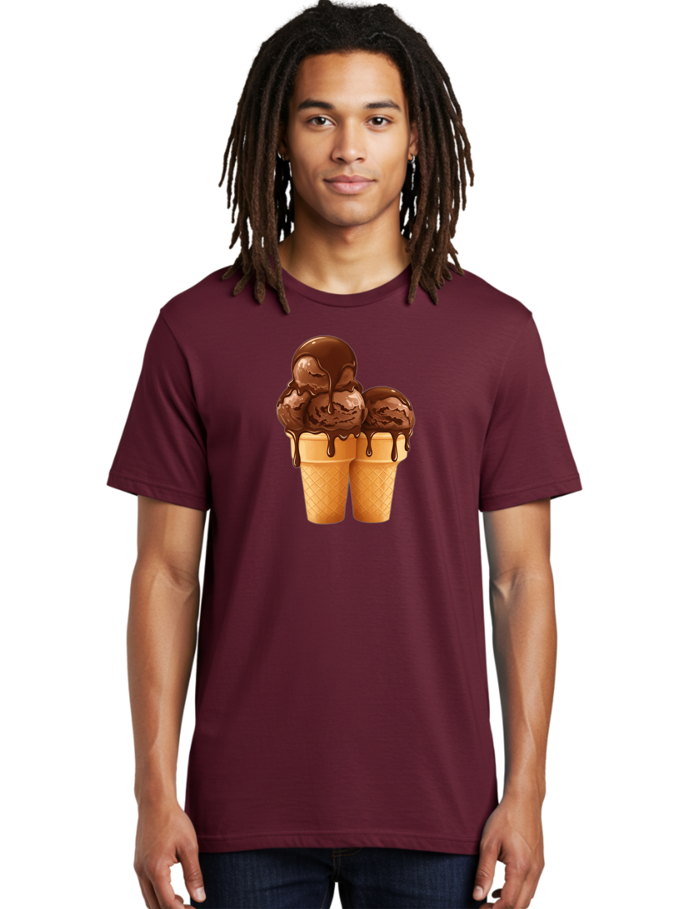 Chocolate-Ice-Cream-Cones Men'S Graphic Tee, 100% Cotton, Comfortable Casual Summer Wear, Machine Washable, Vintage Camera, Old Camera, Antique Camera, Black Camera, Classic Photography, Photography Equipment, Nostalgic Device, Film Camera, Baj394