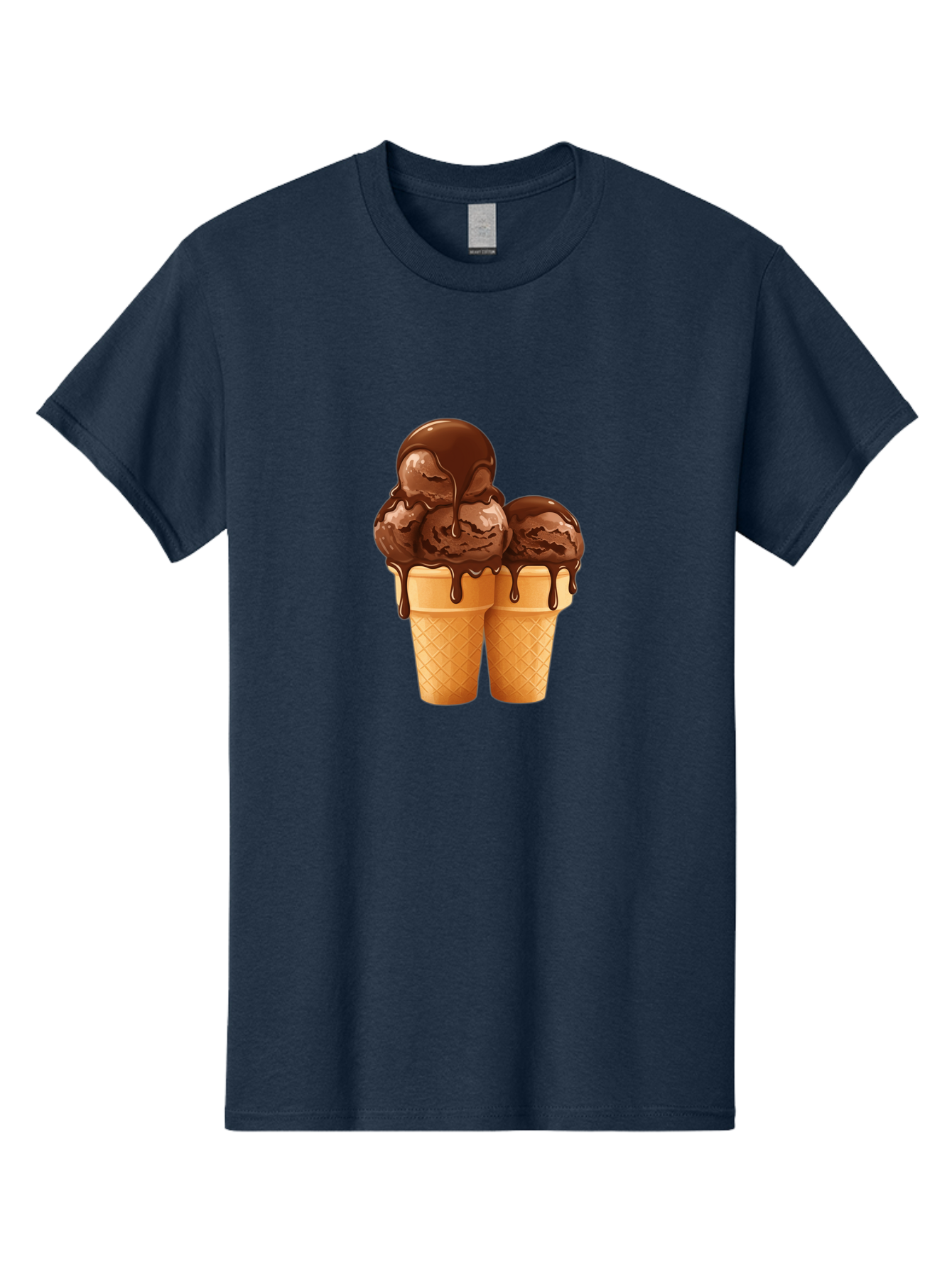 Chocolate-Ice-Cream-Cones Men'S Graphic Tee, 100% Cotton, Comfortable Casual Summer Wear, Machine Washable, Vintage Camera, Old Camera, Antique Camera, Black Camera, Classic Photography, Photography Equipment, Nostalgic Device, Film Camera, Baj394