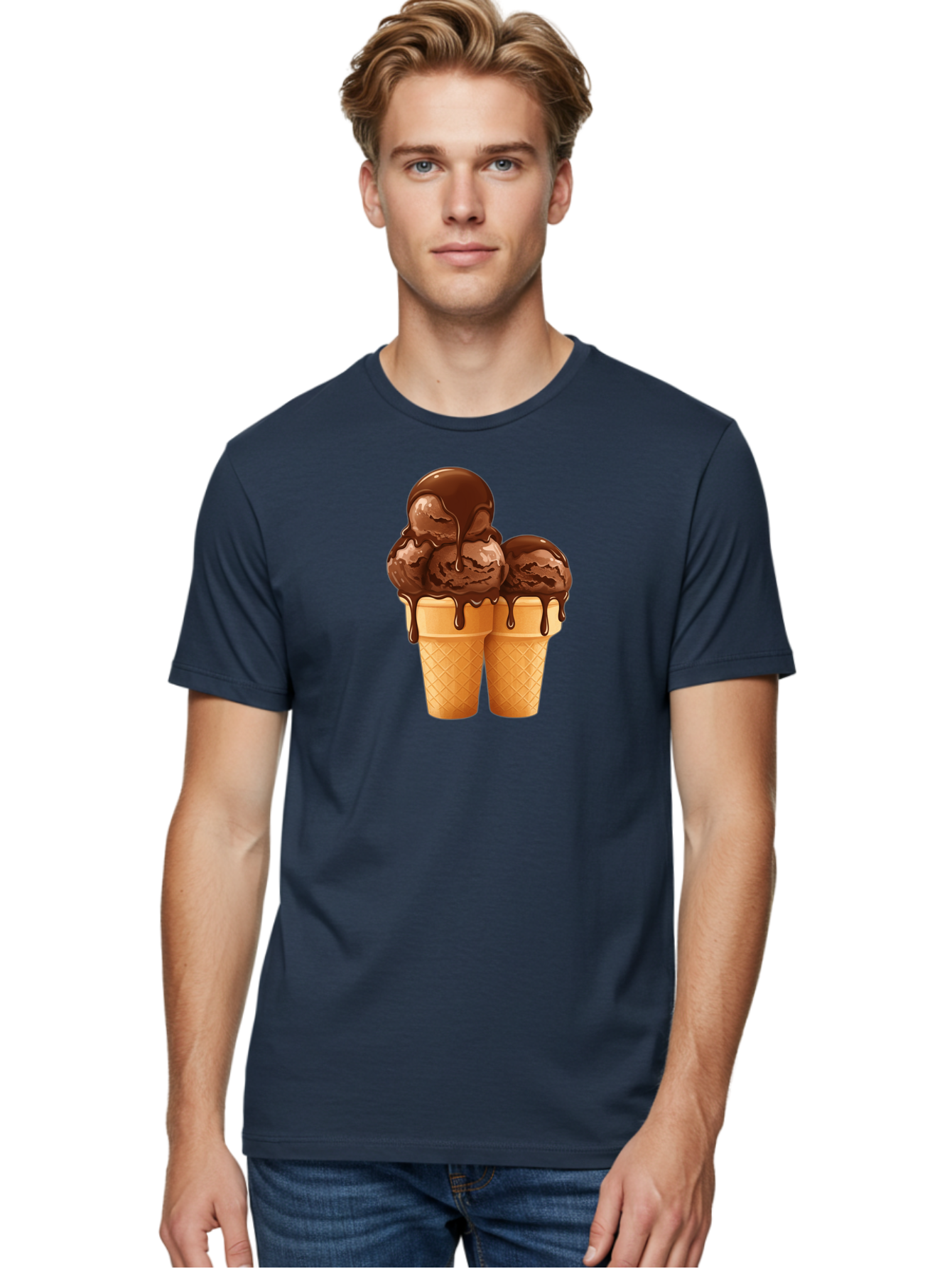 Chocolate-Ice-Cream-Cones Men'S Graphic Tee, 100% Cotton, Comfortable Casual Summer Wear, Machine Washable, Vintage Camera, Old Camera, Antique Camera, Black Camera, Classic Photography, Photography Equipment, Nostalgic Device, Film Camera, Baj394