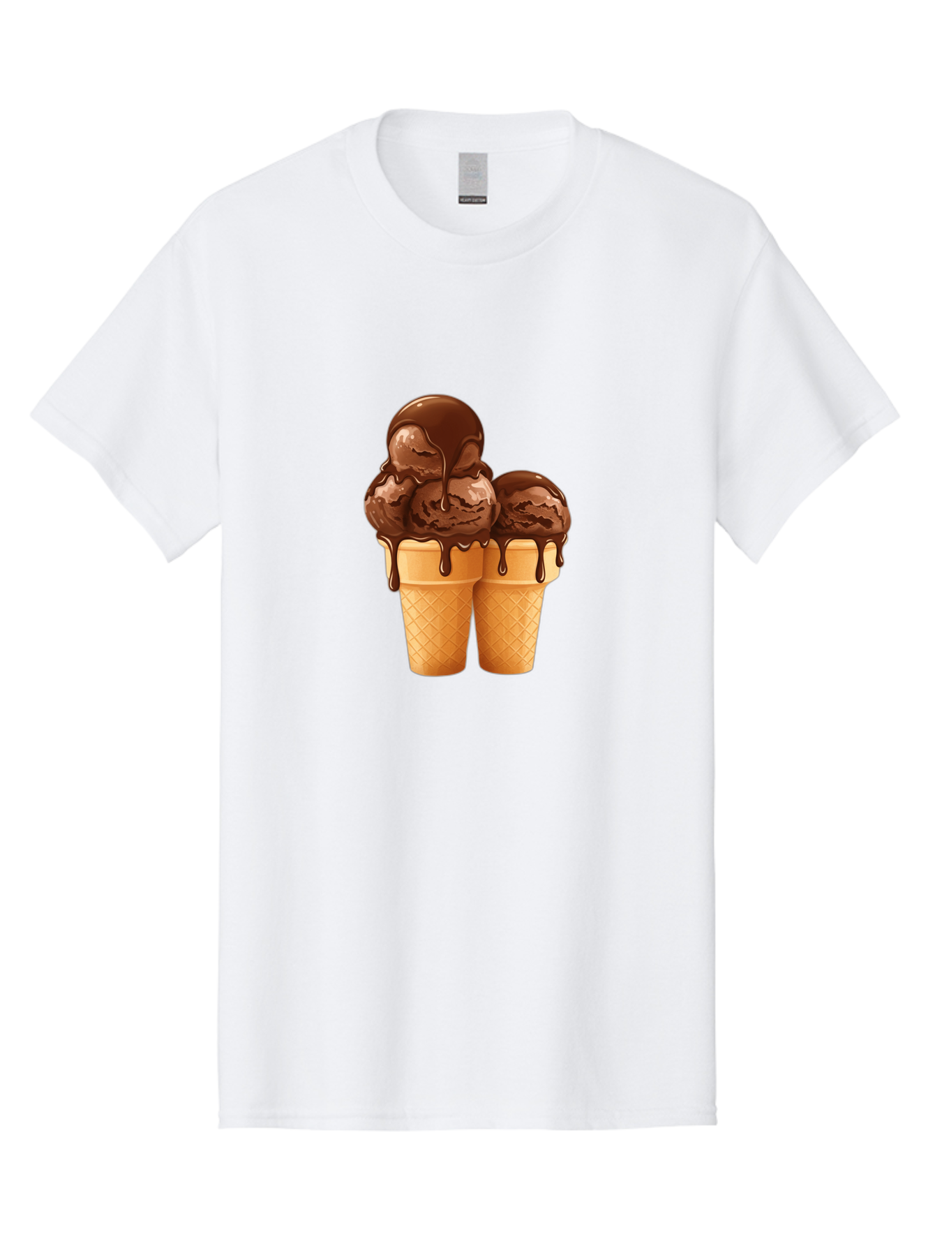 Chocolate-Ice-Cream-Cones Men'S Graphic Tee, 100% Cotton, Comfortable Casual Summer Wear, Machine Washable, Vintage Camera, Old Camera, Antique Camera, Black Camera, Classic Photography, Photography Equipment, Nostalgic Device, Film Camera, Baj394