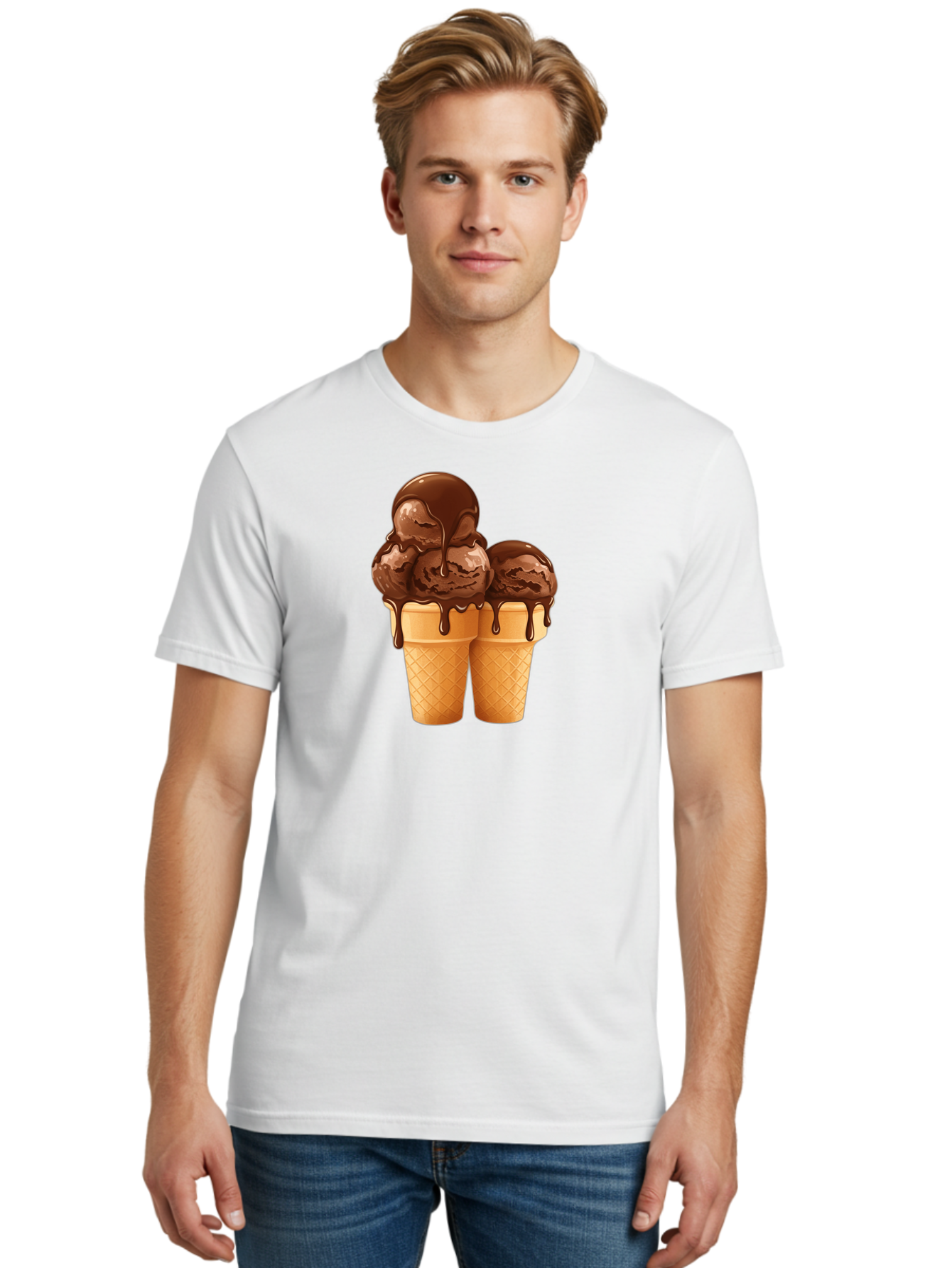 Chocolate-Ice-Cream-Cones Men'S Graphic Tee, 100% Cotton, Comfortable Casual Summer Wear, Machine Washable, Vintage Camera, Old Camera, Antique Camera, Black Camera, Classic Photography, Photography Equipment, Nostalgic Device, Film Camera, Baj394