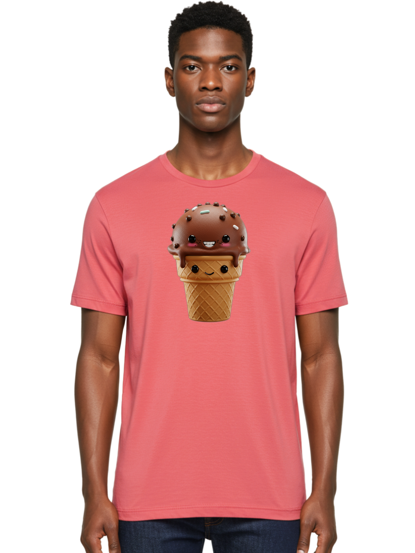 Chocolate-Ice-Cream Men'S Graphic Tee, 100% Cotton, Comfortable Casual Summer Wear, Machine Washable, Vintage Camera, Old Camera, Antique Camera, Black Camera, Classic Photography, Photography Equipment, Nostalgic Device, Film Camera, Baj395