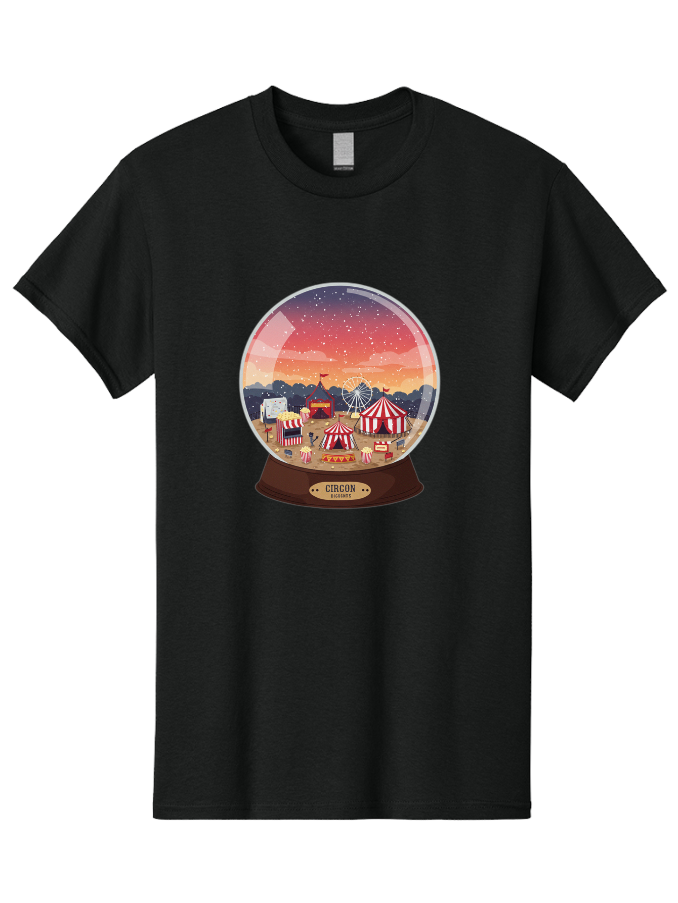 Circon-Snowglobe Men'S Graphic Tee, 100% Cotton, Comfortable Casual Summer Wear, Machine Washable, Vintage Camera, Old Camera, Antique Camera, Black Camera, Classic Photography, Photography Equipment, Nostalgic Device, Film Camera, Camera Art Baj396