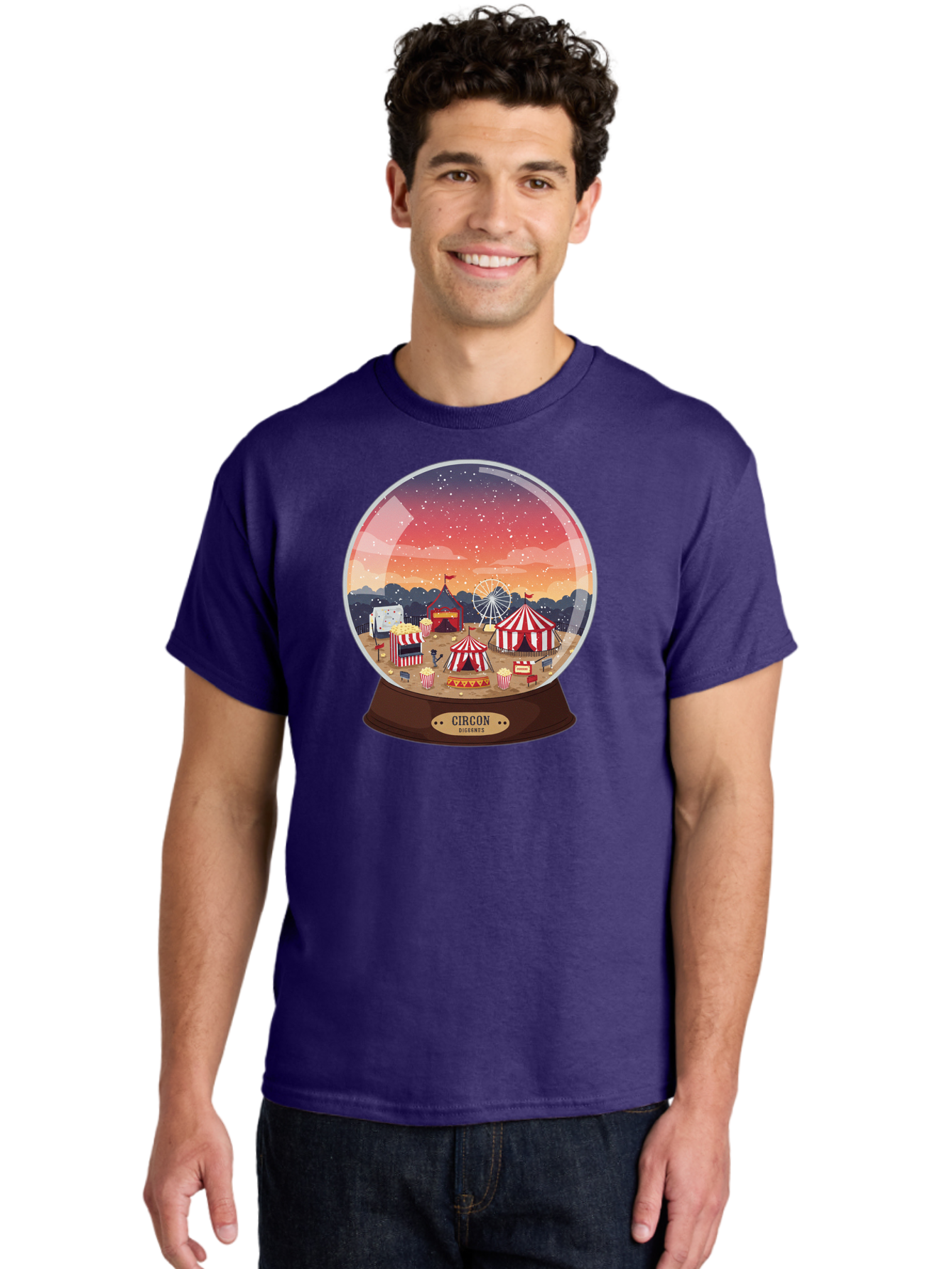 Circon-Snowglobe Men'S Graphic Tee, 100% Cotton, Comfortable Casual Summer Wear, Machine Washable, Vintage Camera, Old Camera, Antique Camera, Black Camera, Classic Photography, Photography Equipment, Nostalgic Device, Film Camera, Camera Art Baj396