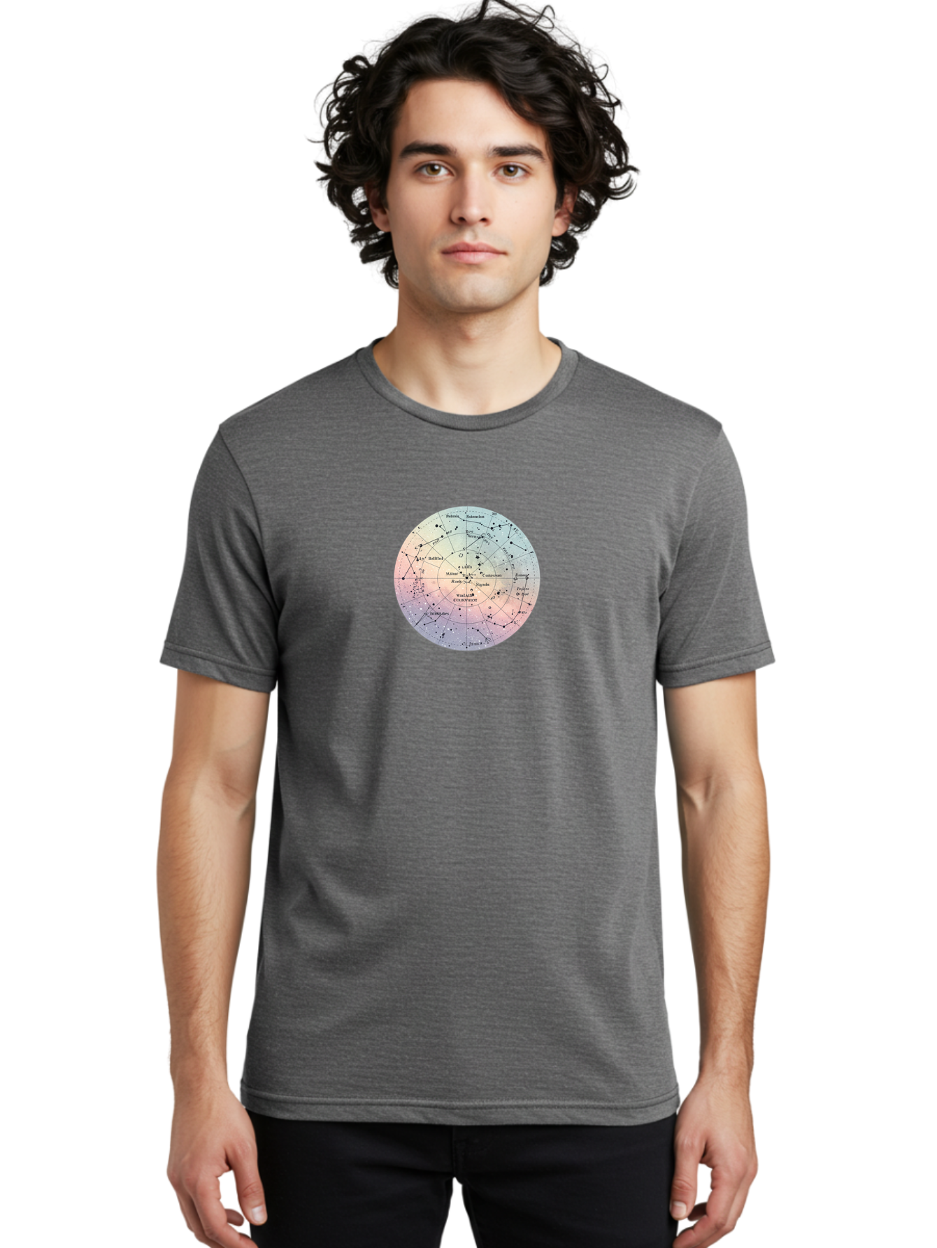 Circumpolar-Star-Chart Men'S Graphic Tee, 100% Cotton, Comfortable Casual Summer Wear, Machine Washable, Vintage Camera, Old Camera, Antique Camera, Black Camera, Classic Photography, Photography Equipment, Nostalgic Device, Film Camera, Baj397