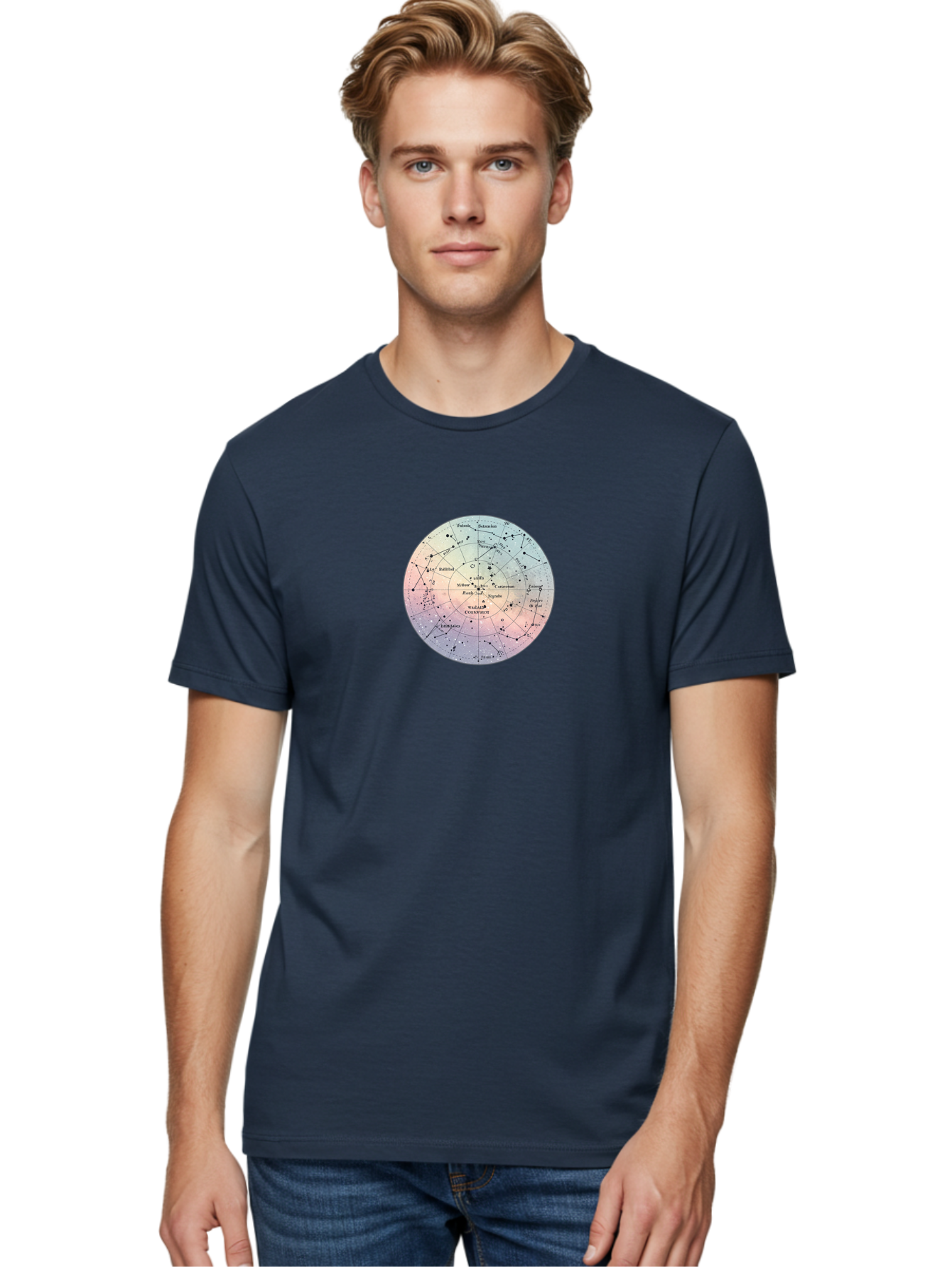 Circumpolar-Star-Chart Men'S Graphic Tee, 100% Cotton, Comfortable Casual Summer Wear, Machine Washable, Vintage Camera, Old Camera, Antique Camera, Black Camera, Classic Photography, Photography Equipment, Nostalgic Device, Film Camera, Baj397
