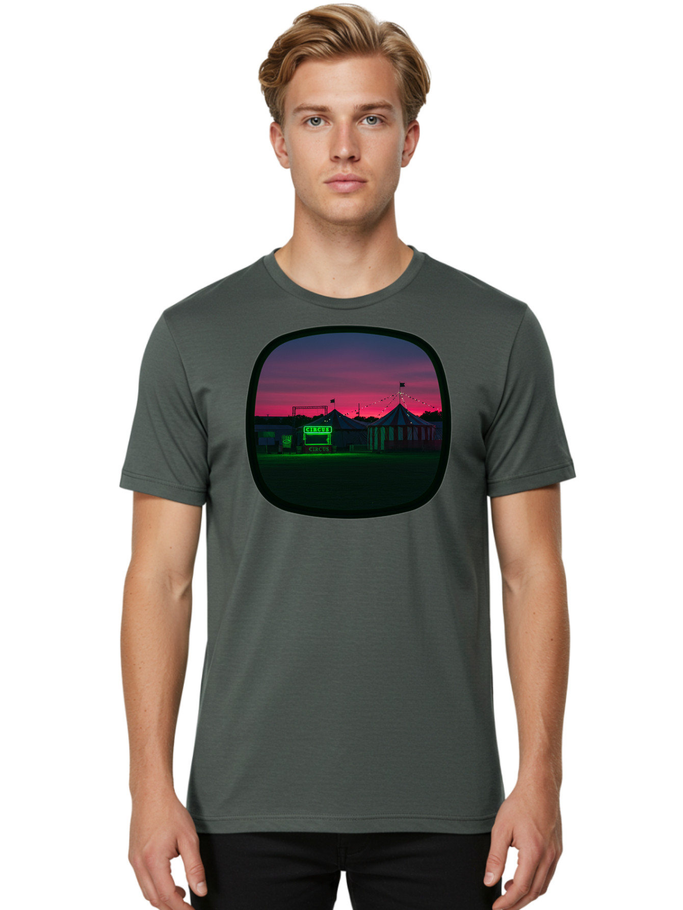 Circus-1 Men'S Graphic Tee, 100% Cotton, Comfortable Casual Summer Wear, Machine Washable, Vintage Camera, Old Camera, Antique Camera, Black Camera, Classic Photography, Photography Equipment, Nostalgic Device, Film Camera, Camera Art Baj398