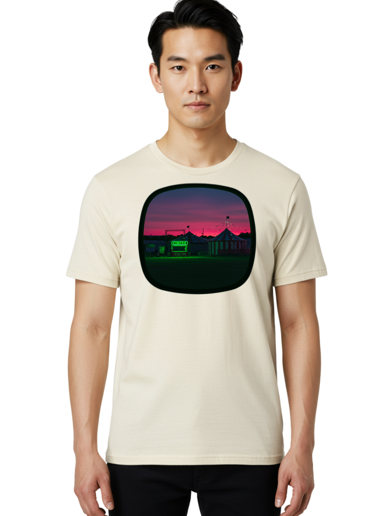 Circus-1 Men'S Graphic Tee, 100% Cotton, Comfortable Casual Summer Wear, Machine Washable, Vintage Camera, Old Camera, Antique Camera, Black Camera, Classic Photography, Photography Equipment, Nostalgic Device, Film Camera, Camera Art Baj398