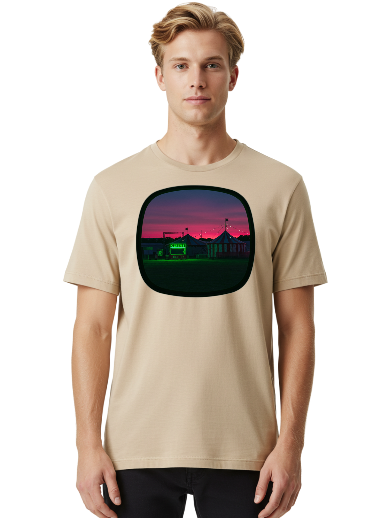 Circus-1 Men'S Graphic Tee, 100% Cotton, Comfortable Casual Summer Wear, Machine Washable, Vintage Camera, Old Camera, Antique Camera, Black Camera, Classic Photography, Photography Equipment, Nostalgic Device, Film Camera, Camera Art Baj398