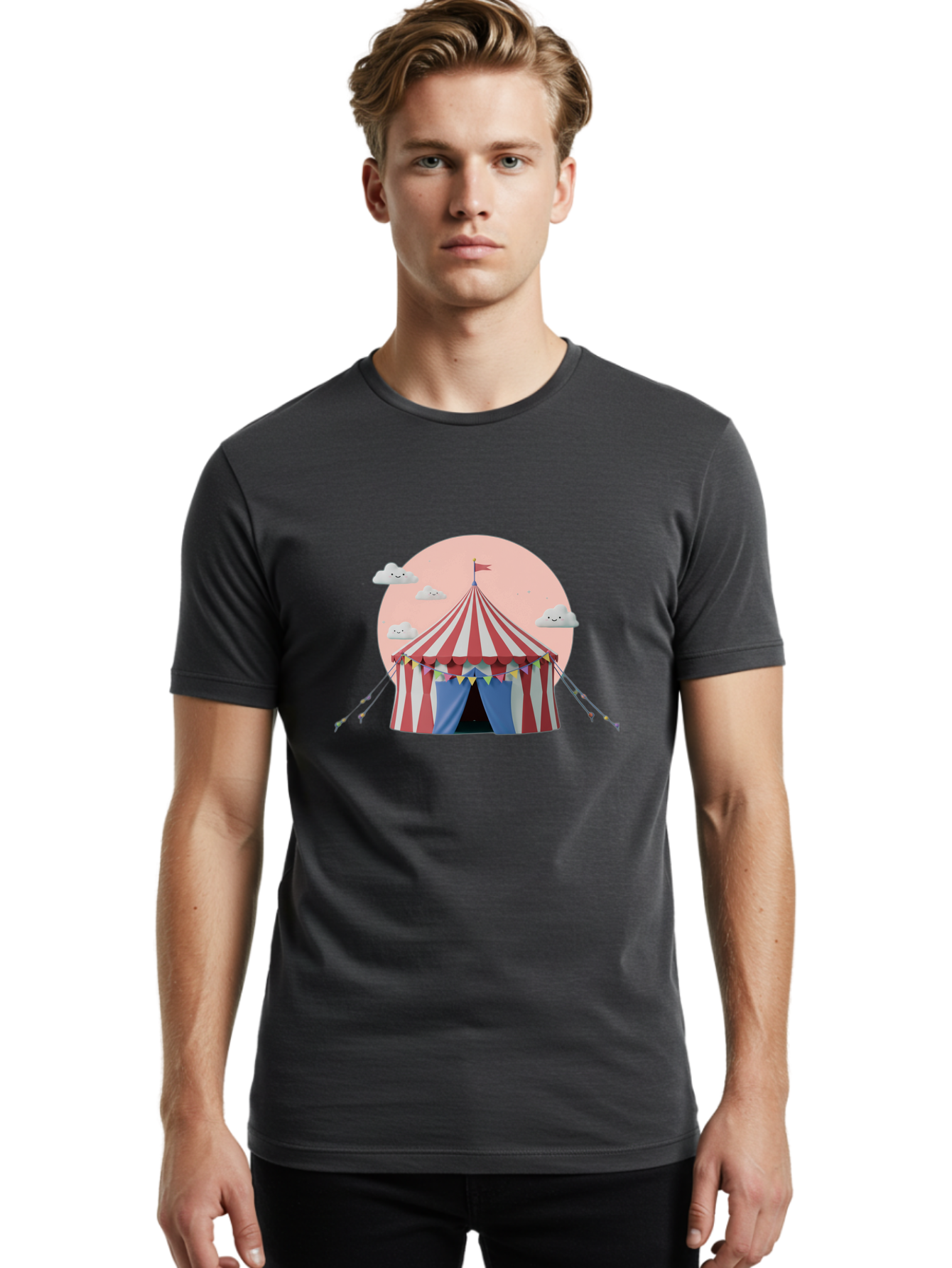 Circus-Tent-3 Men'S Graphic Tee, 100% Cotton, Comfortable Casual Summer Wear, Machine Washable, Vintage Camera, Old Camera, Antique Camera, Black Camera, Classic Photography, Photography Equipment, Nostalgic Device, Film Camera, Camera Art Baj401