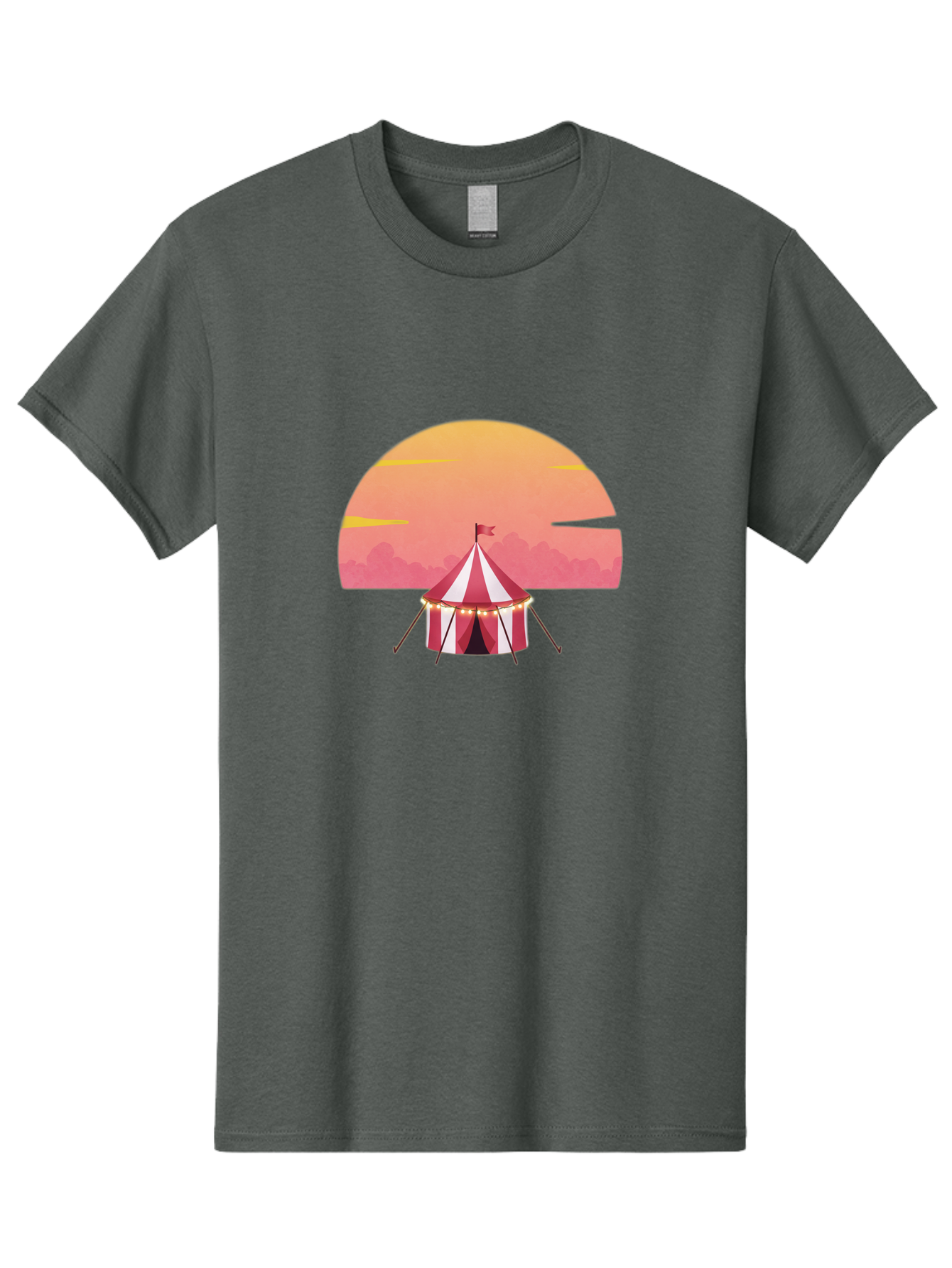Circus-Tent-At-Sunset Men'S Graphic Tee, 100% Cotton, Comfortable Casual Summer Wear, Machine Washable, Vintage Camera, Old Camera, Antique Camera, Black Camera, Classic Photography, Photography Equipment, Nostalgic Device, Film Camera, Baj403