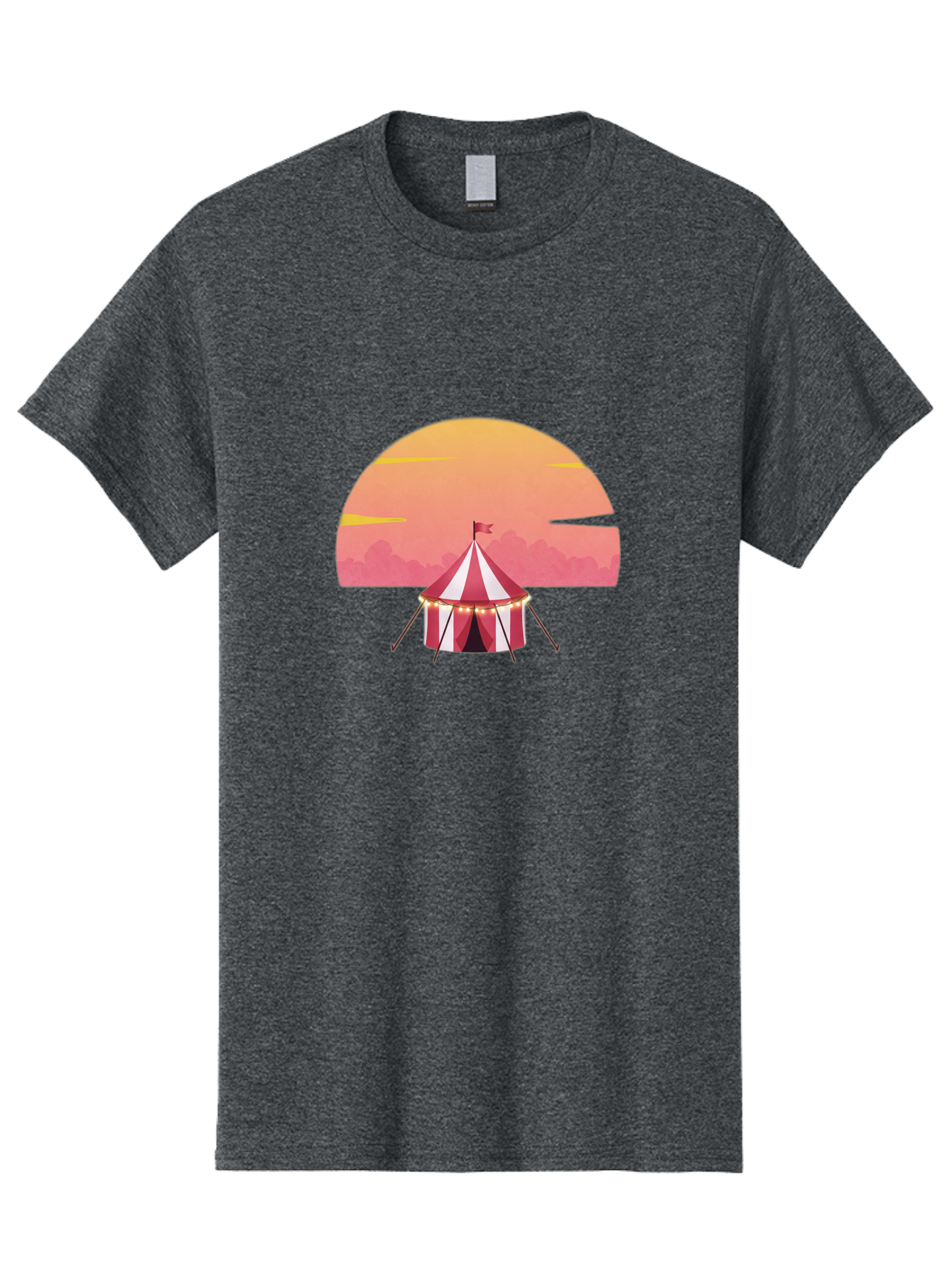 Circus-Tent-At-Sunset Men'S Graphic Tee, 100% Cotton, Comfortable Casual Summer Wear, Machine Washable, Vintage Camera, Old Camera, Antique Camera, Black Camera, Classic Photography, Photography Equipment, Nostalgic Device, Film Camera, Baj403