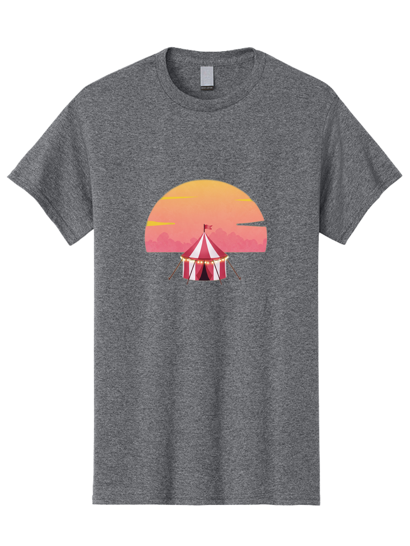 Circus-Tent-At-Sunset Men'S Graphic Tee, 100% Cotton, Comfortable Casual Summer Wear, Machine Washable, Vintage Camera, Old Camera, Antique Camera, Black Camera, Classic Photography, Photography Equipment, Nostalgic Device, Film Camera, Baj403