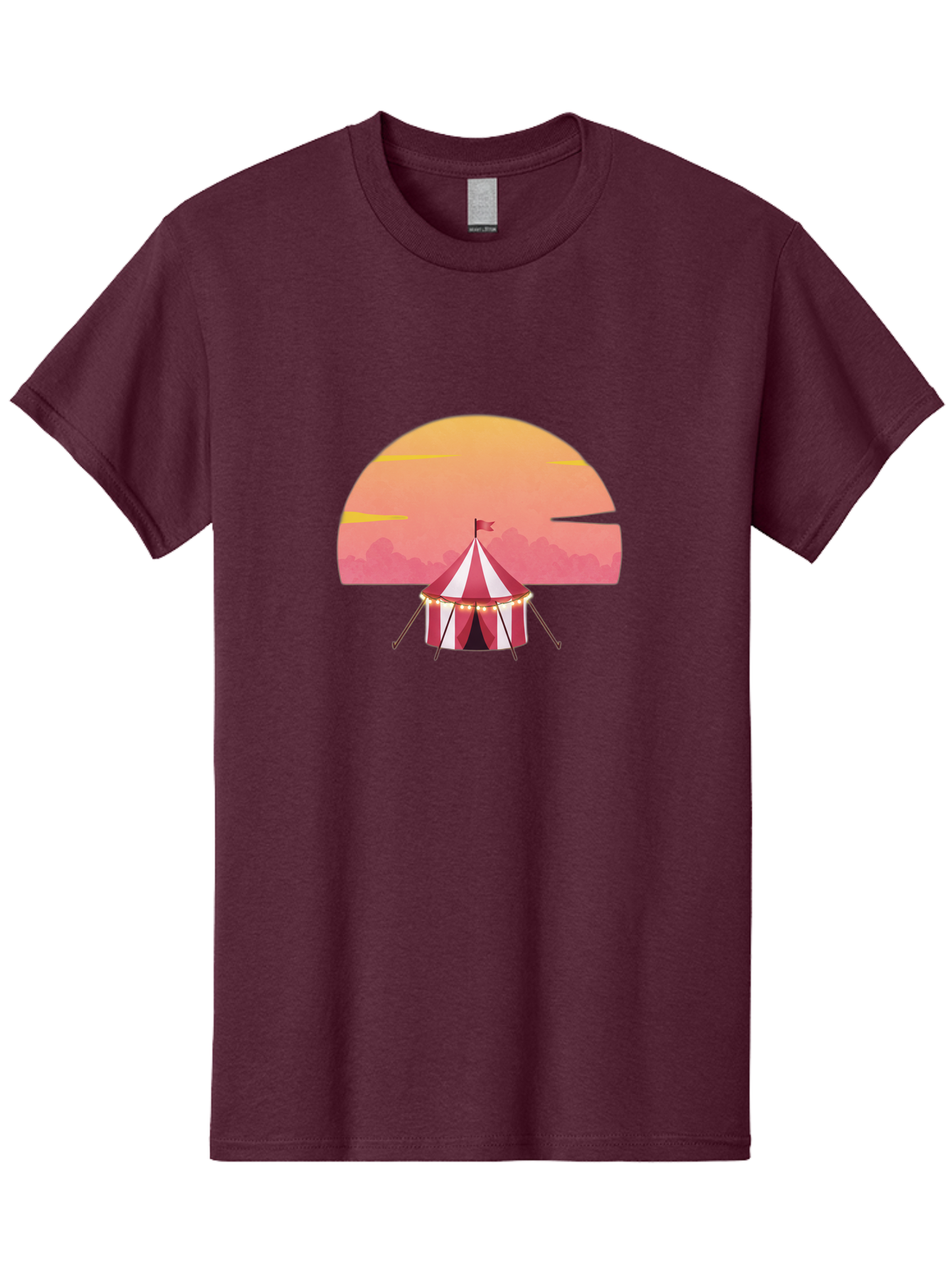 Circus-Tent-At-Sunset Men'S Graphic Tee, 100% Cotton, Comfortable Casual Summer Wear, Machine Washable, Vintage Camera, Old Camera, Antique Camera, Black Camera, Classic Photography, Photography Equipment, Nostalgic Device, Film Camera, Baj403