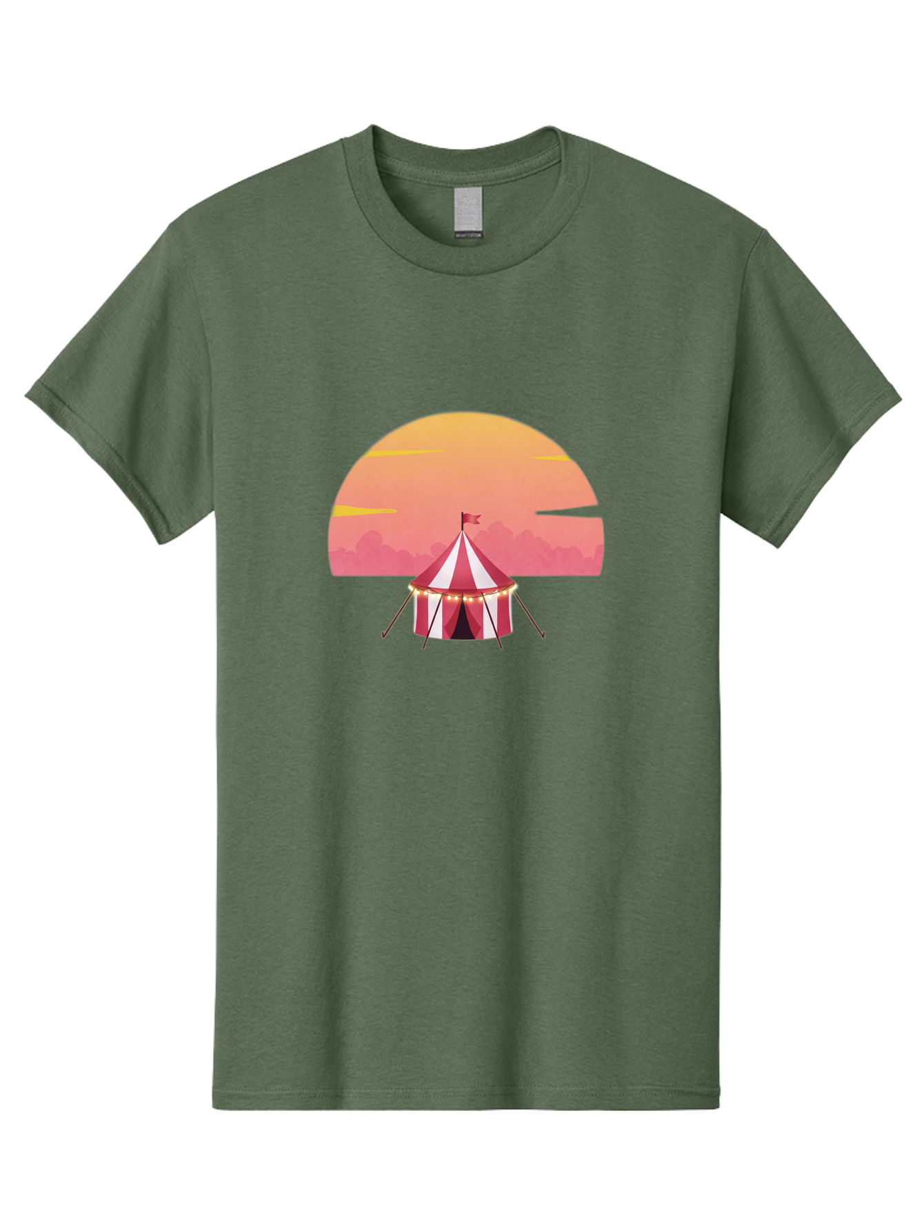 Circus-Tent-At-Sunset Men'S Graphic Tee, 100% Cotton, Comfortable Casual Summer Wear, Machine Washable, Vintage Camera, Old Camera, Antique Camera, Black Camera, Classic Photography, Photography Equipment, Nostalgic Device, Film Camera, Baj403