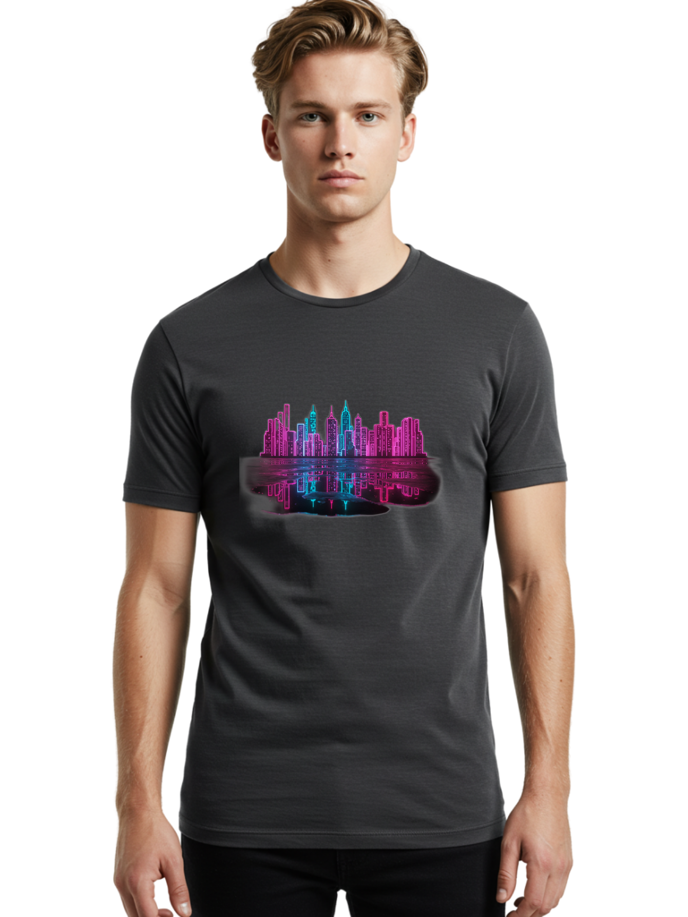City-Skyline Men'S Graphic Tee, 100% Cotton, Comfortable Casual Summer Wear, Machine Washable, Vintage Camera, Old Camera, Antique Camera, Black Camera, Classic Photography, Photography Equipment, Nostalgic Device, Film Camera, Camera Art Baj406