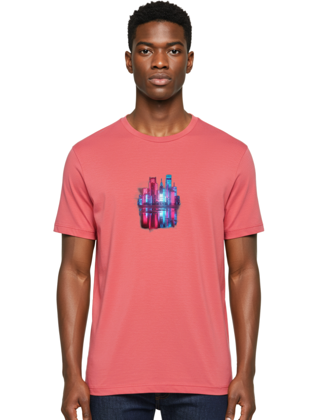 Cityscape-Illustration Men'S Graphic Tee, 100% Cotton, Comfortable Casual Summer Wear, Machine Washable, Vintage Camera, Old Camera, Antique Camera, Black Camera, Classic Photography, Photography Equipment, Nostalgic Device, Film Camera, Baj407