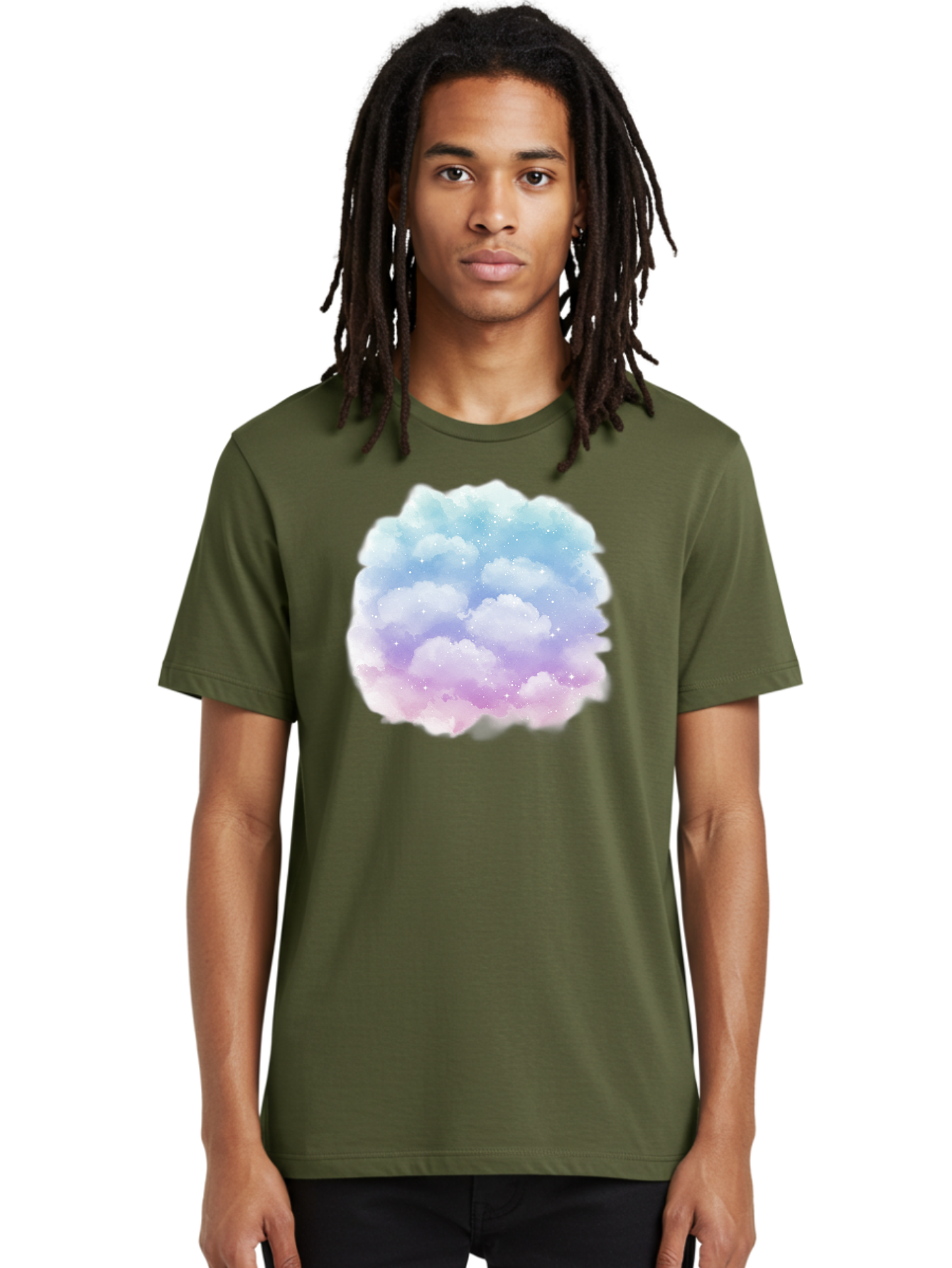 Clouds-1 Men'S Graphic Tee, 100% Cotton, Comfortable Casual Summer Wear, Machine Washable, Vintage Camera, Old Camera, Antique Camera, Black Camera, Classic Photography, Photography Equipment, Nostalgic Device, Film Camera, Camera Art Baj410