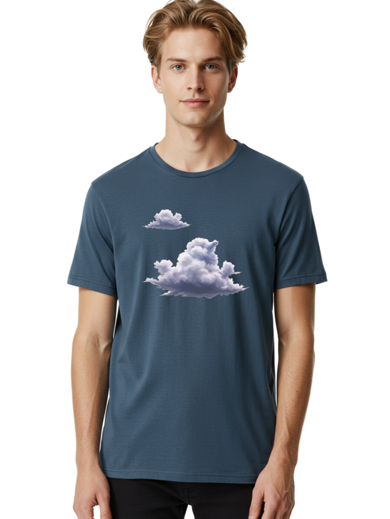 Clouds Men'S Graphic Tee, 100% Cotton, Comfortable Casual Summer Wear, Machine Washable, Vintage Camera, Old Camera, Antique Camera, Black Camera, Classic Photography, Photography Equipment, Nostalgic Device, Film Camera, Camera Art Baj411