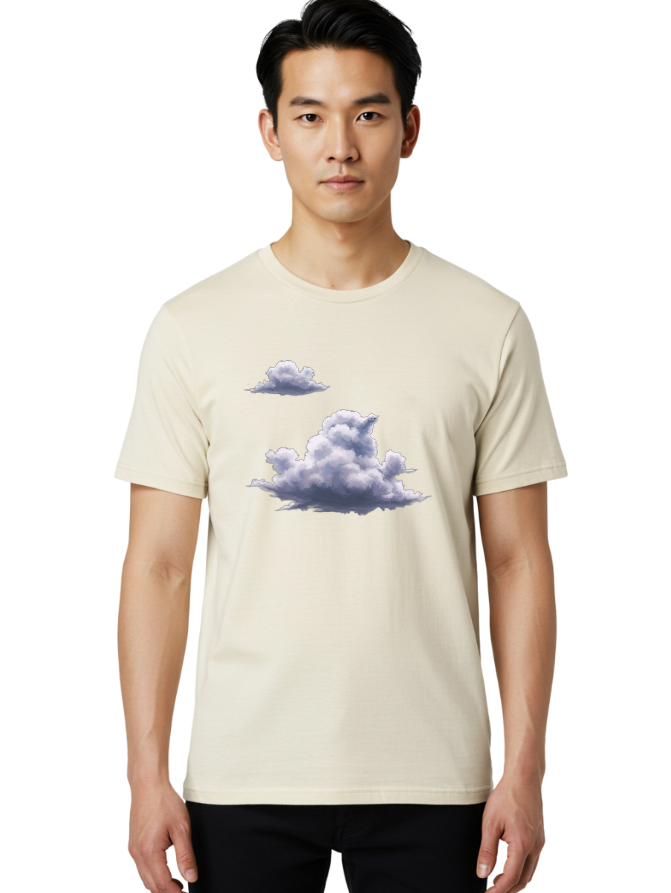 Clouds Men'S Graphic Tee, 100% Cotton, Comfortable Casual Summer Wear, Machine Washable, Vintage Camera, Old Camera, Antique Camera, Black Camera, Classic Photography, Photography Equipment, Nostalgic Device, Film Camera, Camera Art Baj411