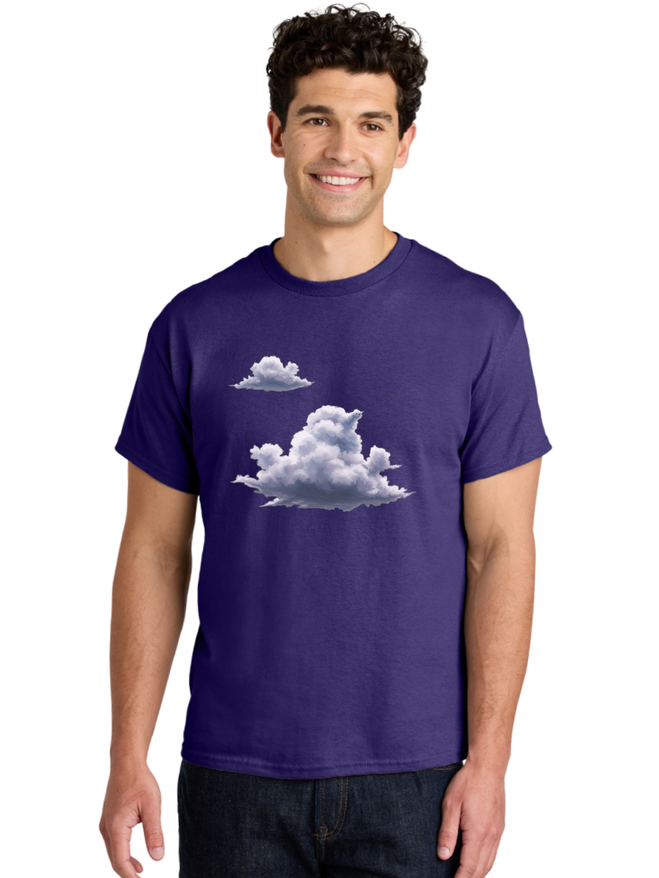 Clouds Men'S Graphic Tee, 100% Cotton, Comfortable Casual Summer Wear, Machine Washable, Vintage Camera, Old Camera, Antique Camera, Black Camera, Classic Photography, Photography Equipment, Nostalgic Device, Film Camera, Camera Art Baj411