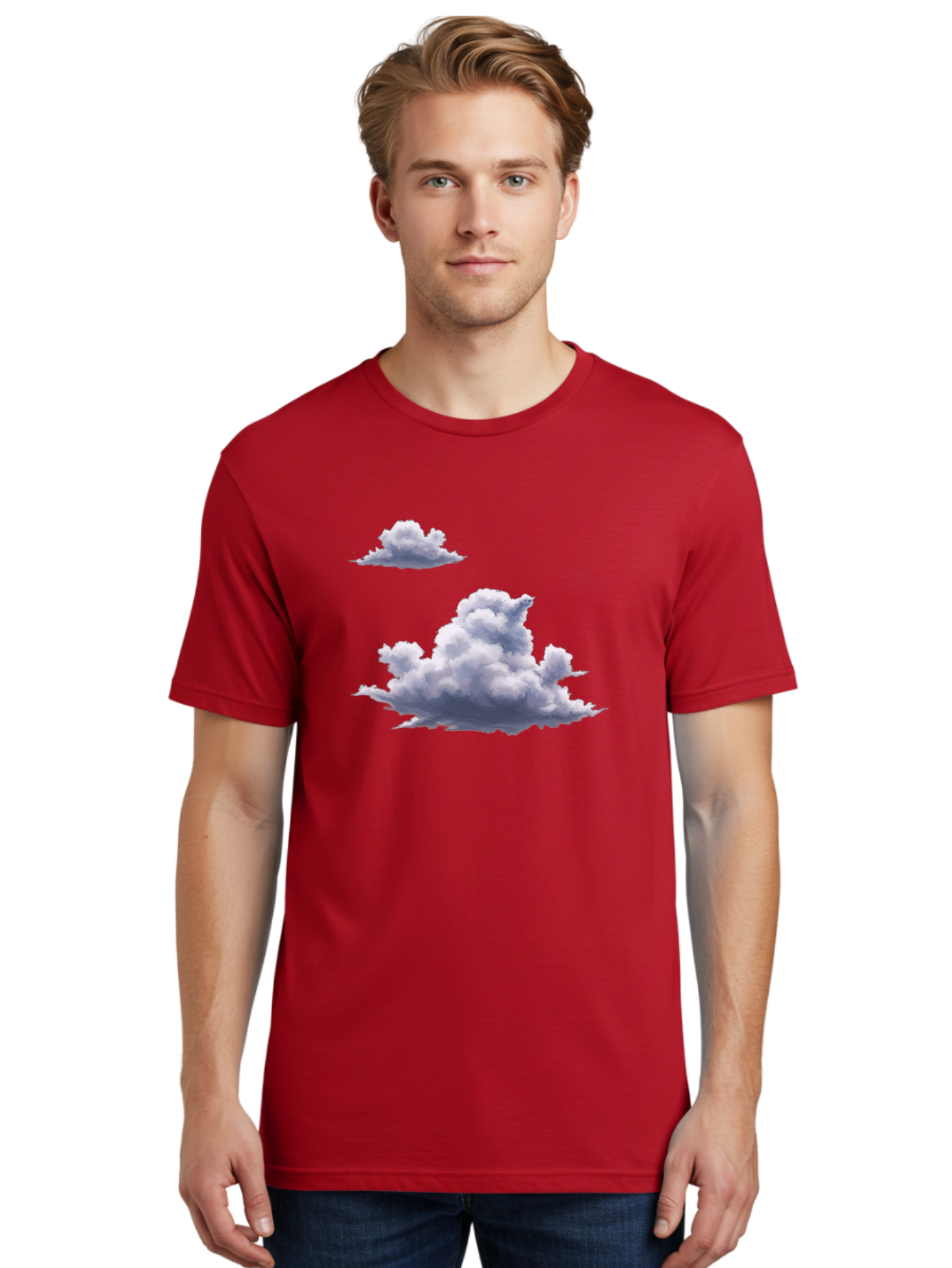Clouds Men'S Graphic Tee, 100% Cotton, Comfortable Casual Summer Wear, Machine Washable, Vintage Camera, Old Camera, Antique Camera, Black Camera, Classic Photography, Photography Equipment, Nostalgic Device, Film Camera, Camera Art Baj411