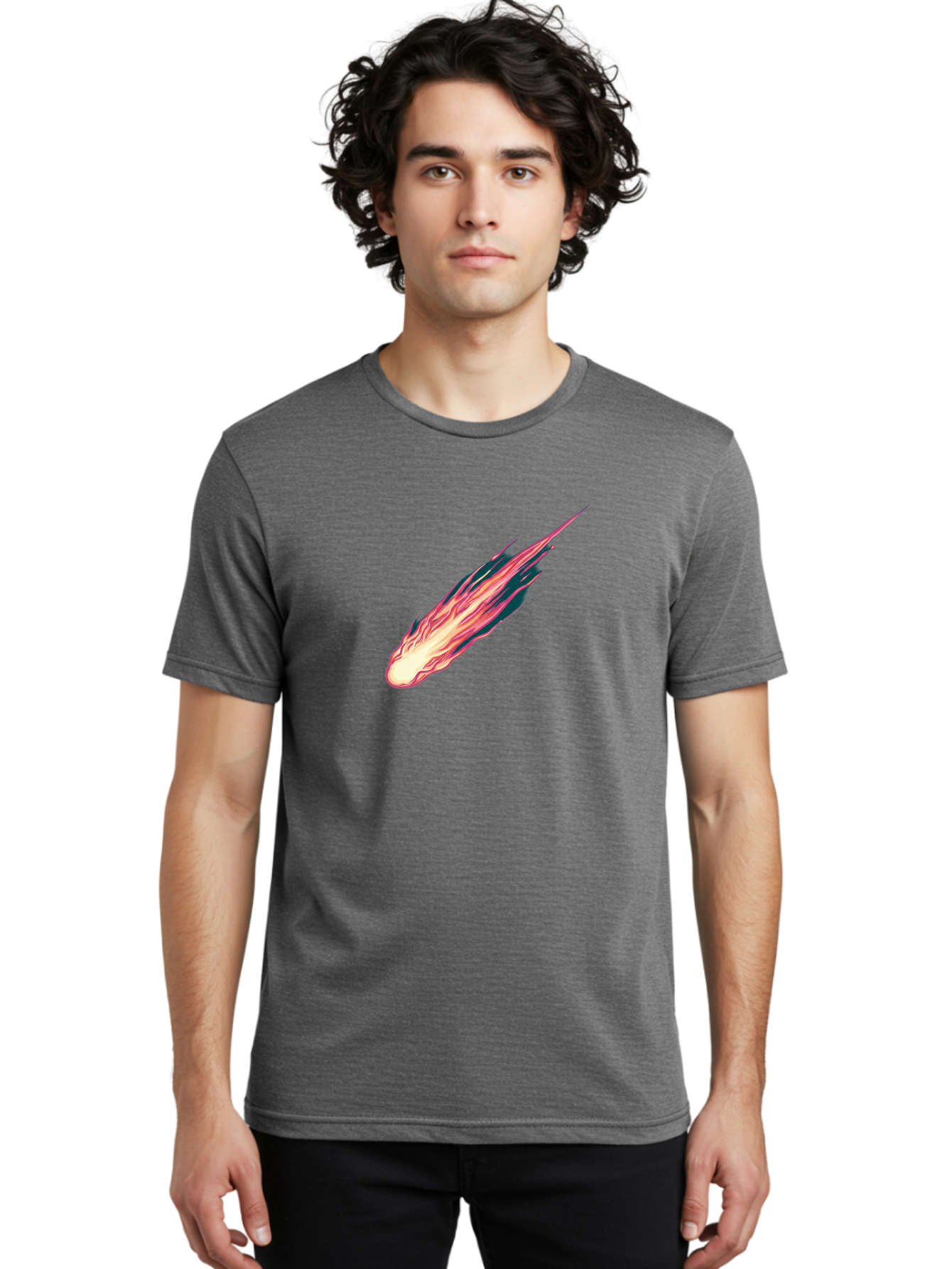 Comet-1 Men'S Graphic Tee, 100% Cotton, Comfortable Casual Summer Wear, Machine Washable, Vintage Camera, Old Camera, Antique Camera, Black Camera, Classic Photography, Photography Equipment, Nostalgic Device, Film Camera, Camera Art Baj413