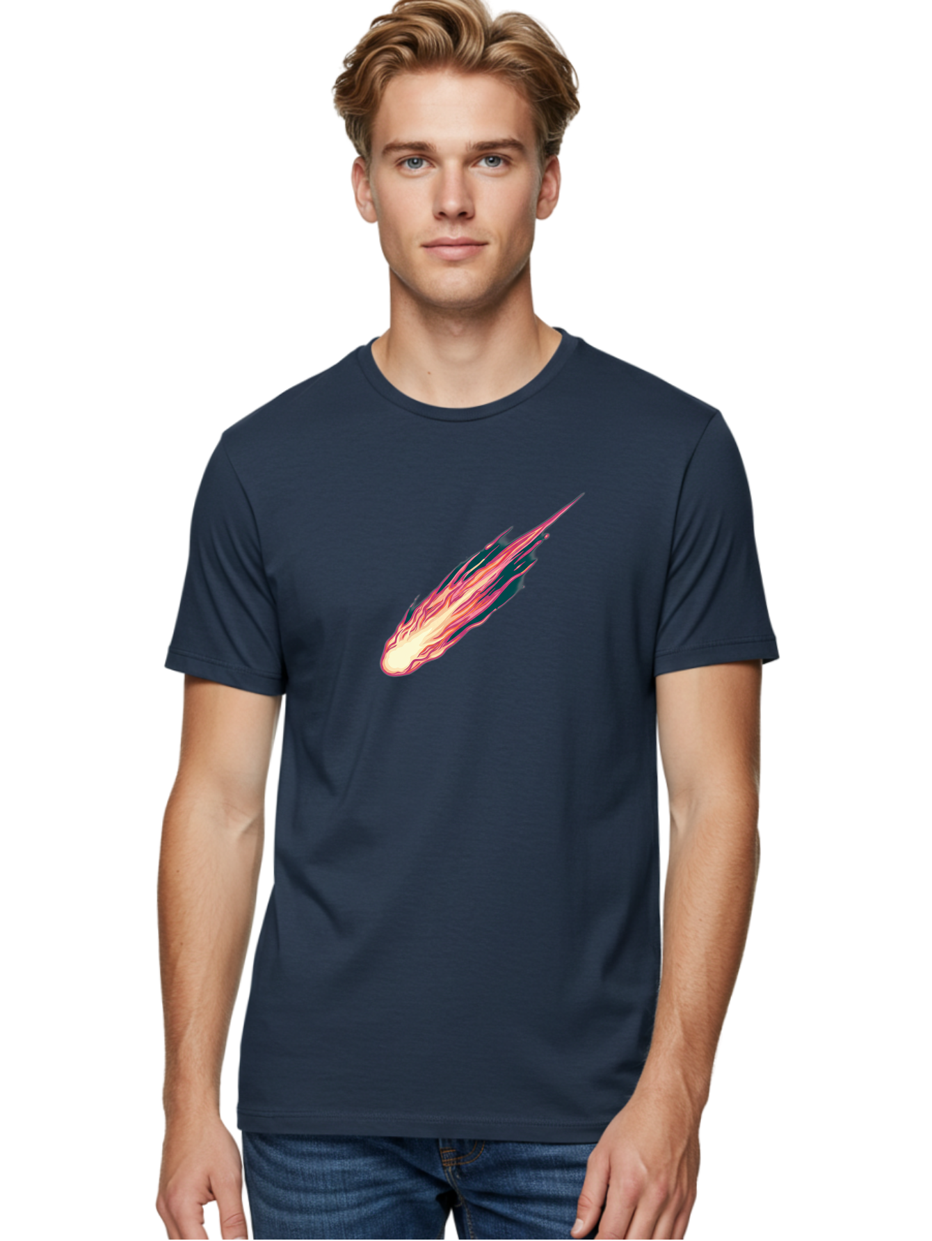 Comet-1 Men'S Graphic Tee, 100% Cotton, Comfortable Casual Summer Wear, Machine Washable, Vintage Camera, Old Camera, Antique Camera, Black Camera, Classic Photography, Photography Equipment, Nostalgic Device, Film Camera, Camera Art Baj413