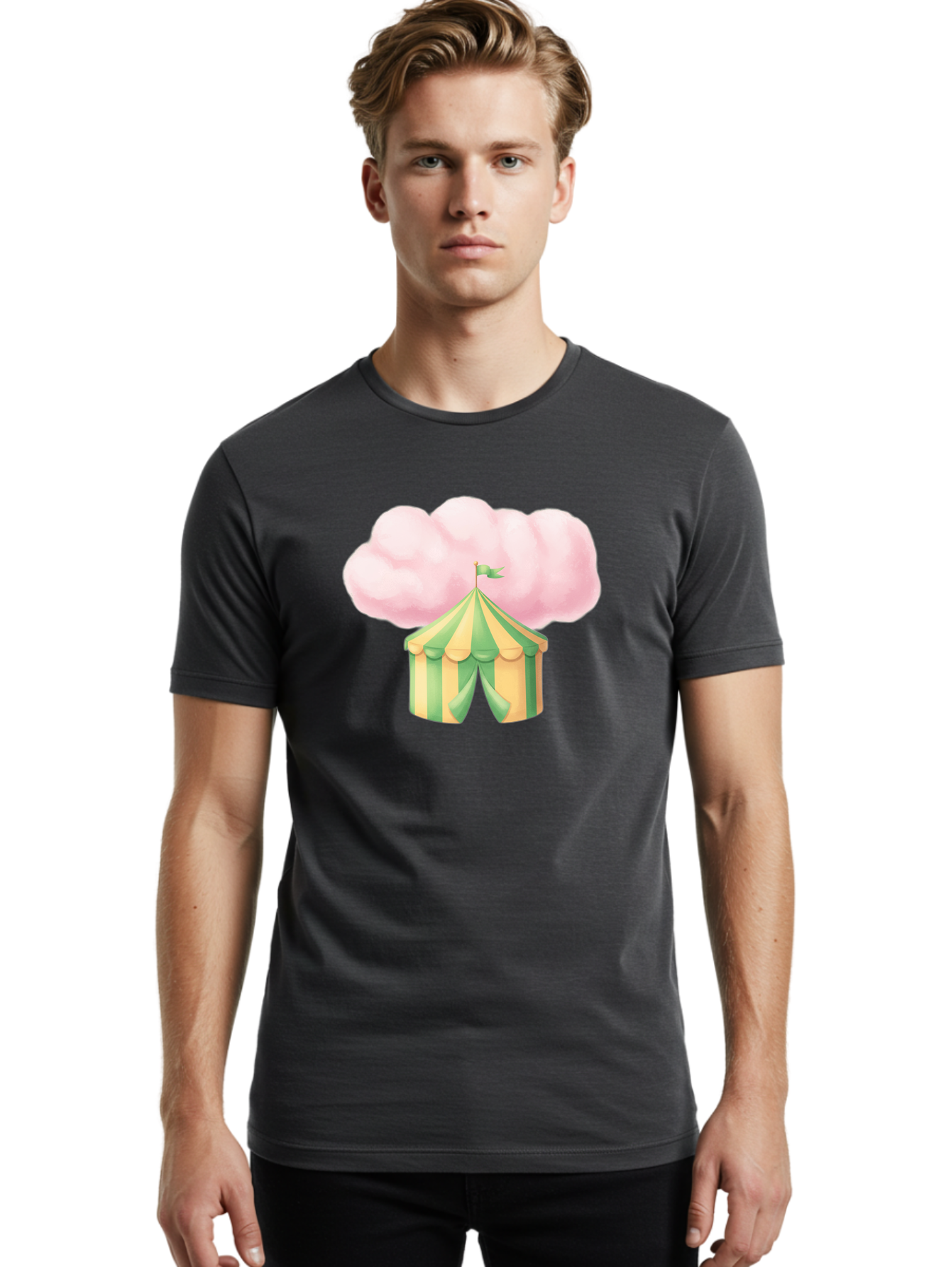 Cotton-Candy-Tent Men'S Graphic Tee, 100% Cotton, Comfortable Casual Summer Wear, Machine Washable, Vintage Camera, Old Camera, Antique Camera, Black Camera, Classic Photography, Photography Equipment, Nostalgic Device, Film Camera, Camera Art Baj416