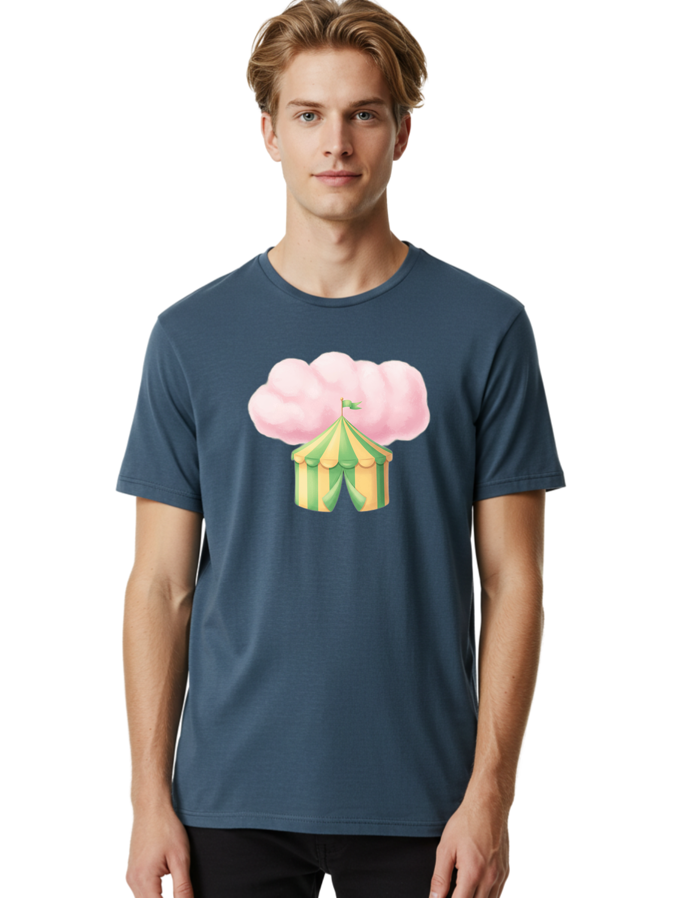 Cotton-Candy-Tent Men'S Graphic Tee, 100% Cotton, Comfortable Casual Summer Wear, Machine Washable, Vintage Camera, Old Camera, Antique Camera, Black Camera, Classic Photography, Photography Equipment, Nostalgic Device, Film Camera, Camera Art Baj416