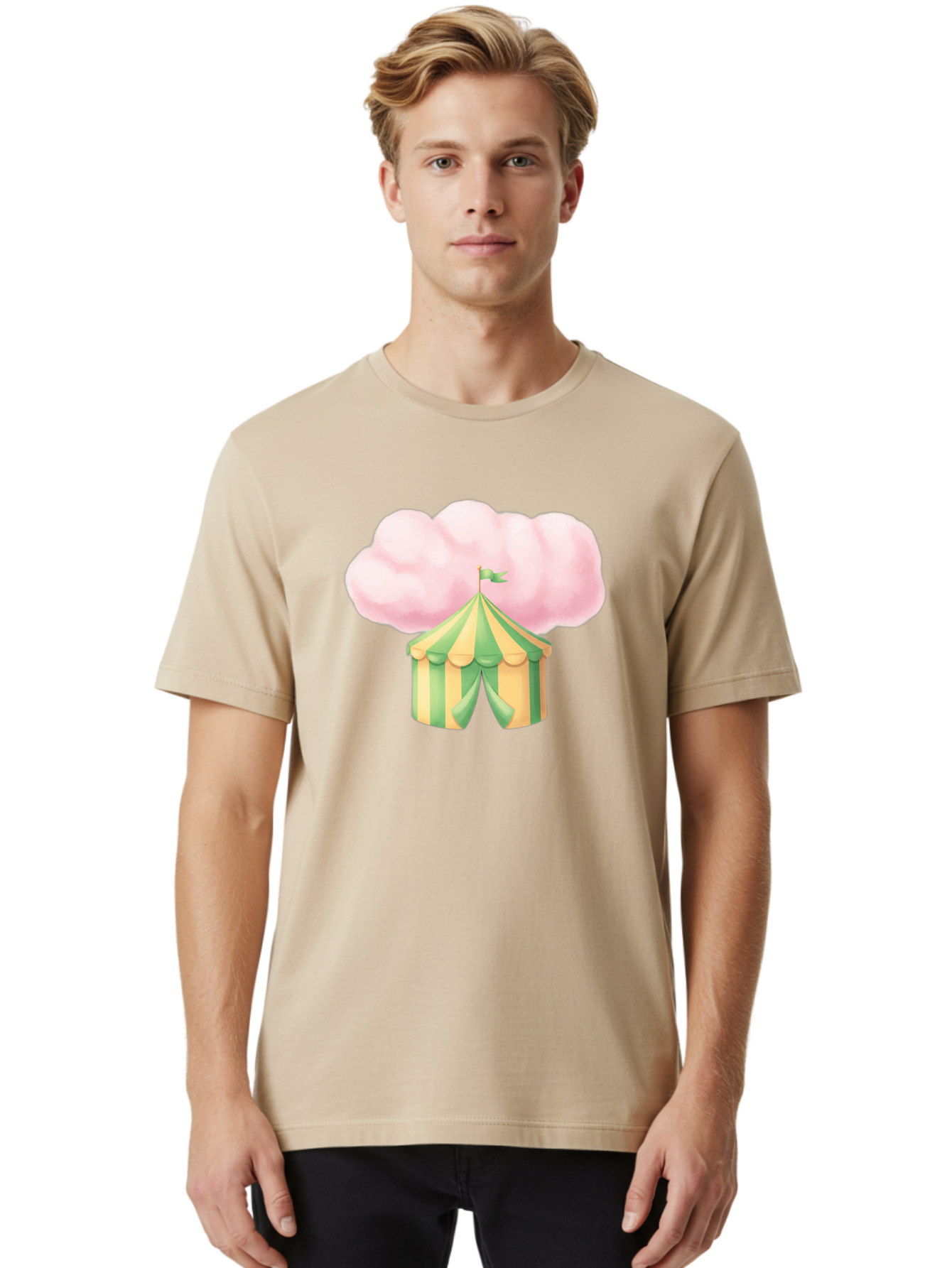 Cotton-Candy-Tent Men'S Graphic Tee, 100% Cotton, Comfortable Casual Summer Wear, Machine Washable, Vintage Camera, Old Camera, Antique Camera, Black Camera, Classic Photography, Photography Equipment, Nostalgic Device, Film Camera, Camera Art Baj416