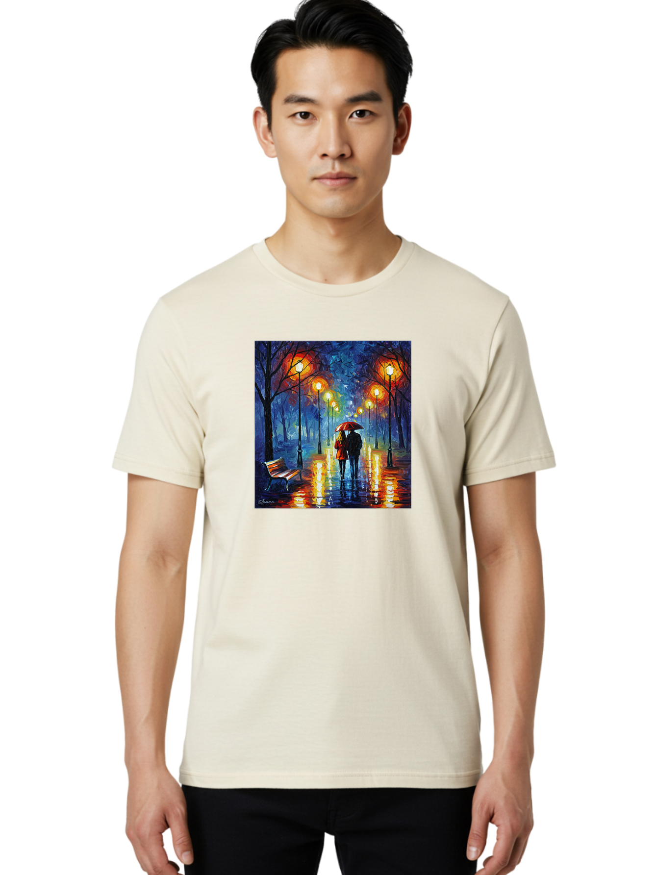 Couple-Under-Umbrella Men'S Graphic Tee, 100% Cotton, Comfortable Casual Summer Wear, Machine Washable, Vintage Camera, Old Camera, Antique Camera, Black Camera, Classic Photography, Photography Equipment, Nostalgic Device, Film Camera, Baj418