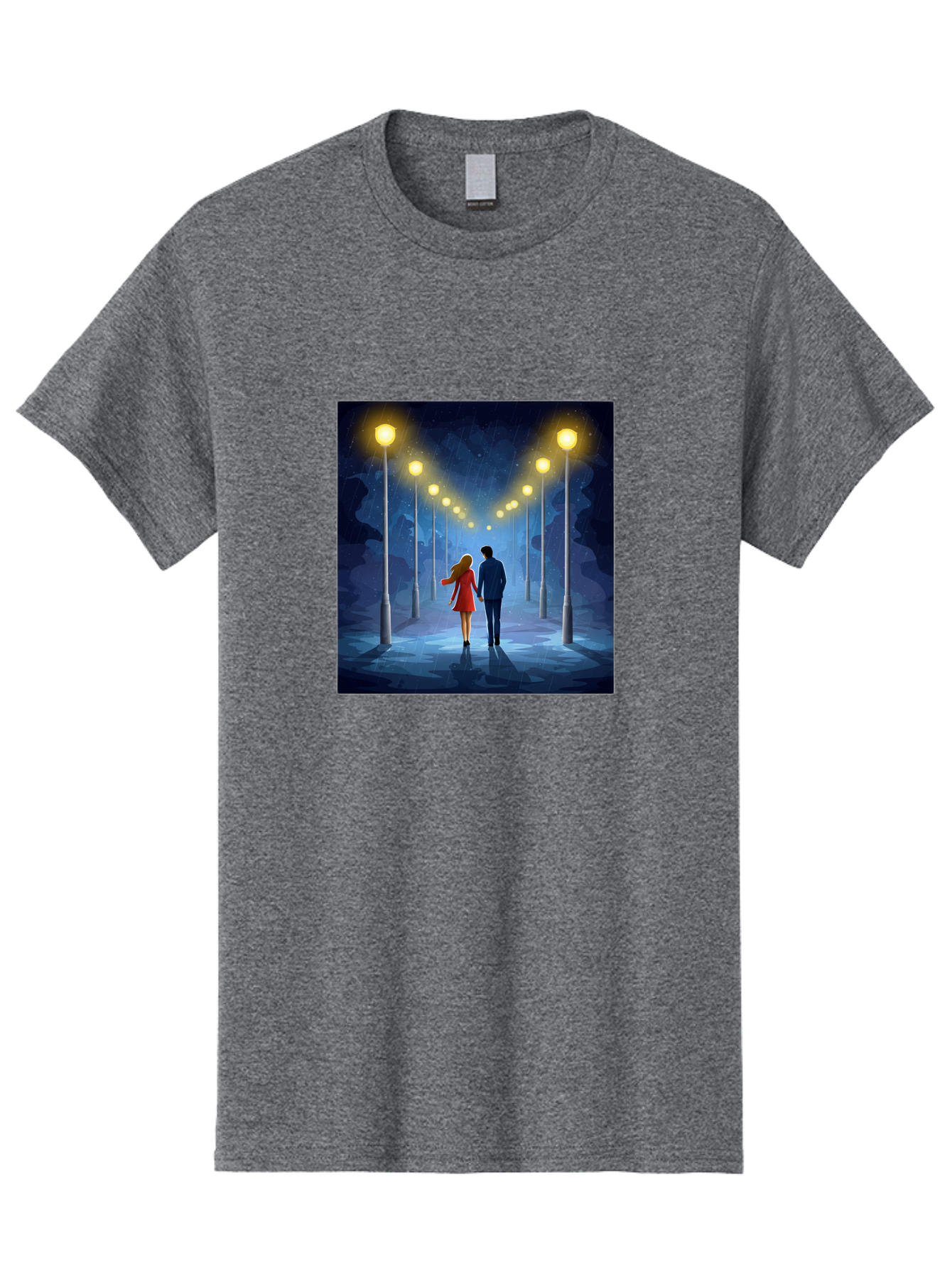 Couple-Walking-Hand-In-Hand Men'S Graphic Tee, 100% Cotton, Comfortable Casual Summer Wear, Machine Washable, Vintage Camera, Old Camera, Antique Camera, Black Camera, Classic Photography, Photography Equipment, Nostalgic Device, Film Camera, Baj419