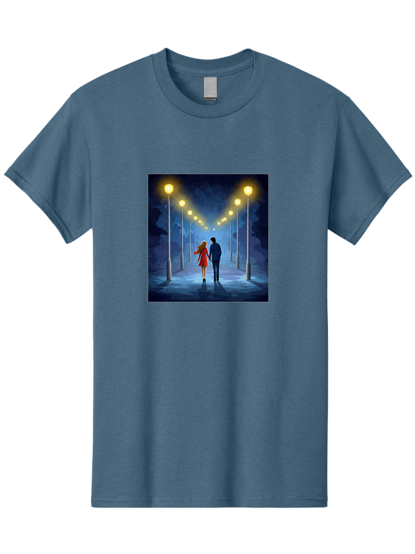 Couple-Walking-Hand-In-Hand Men'S Graphic Tee, 100% Cotton, Comfortable Casual Summer Wear, Machine Washable, Vintage Camera, Old Camera, Antique Camera, Black Camera, Classic Photography, Photography Equipment, Nostalgic Device, Film Camera, Baj419